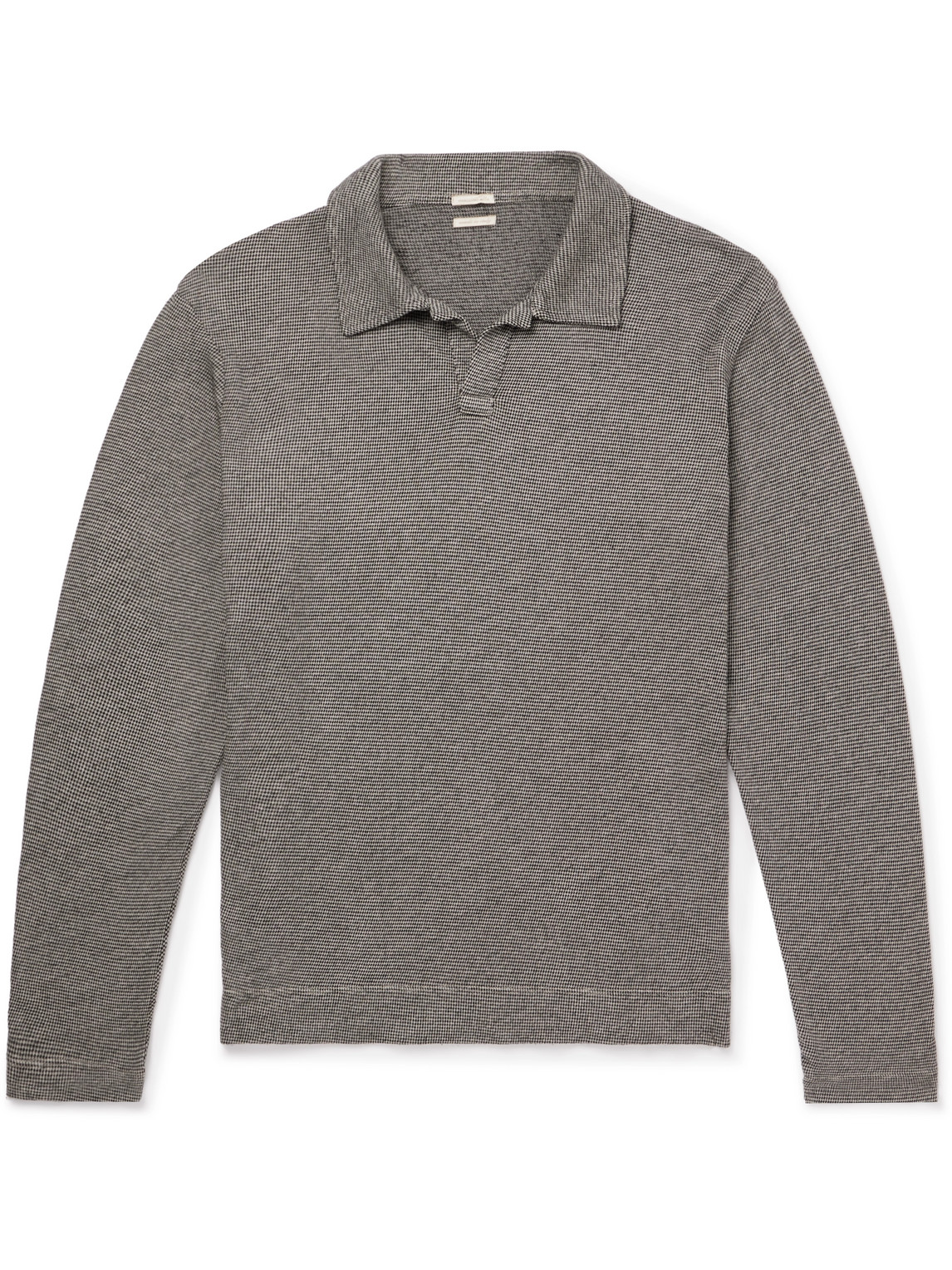 Rico Houndstooth Cotton-Blend Jersey Polo Shirt