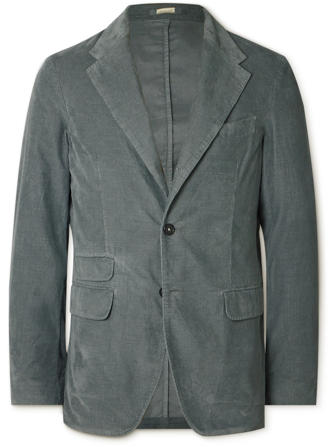 Massimo Alba Catch2 Cotton-corduroy Suit Jacket In Gray