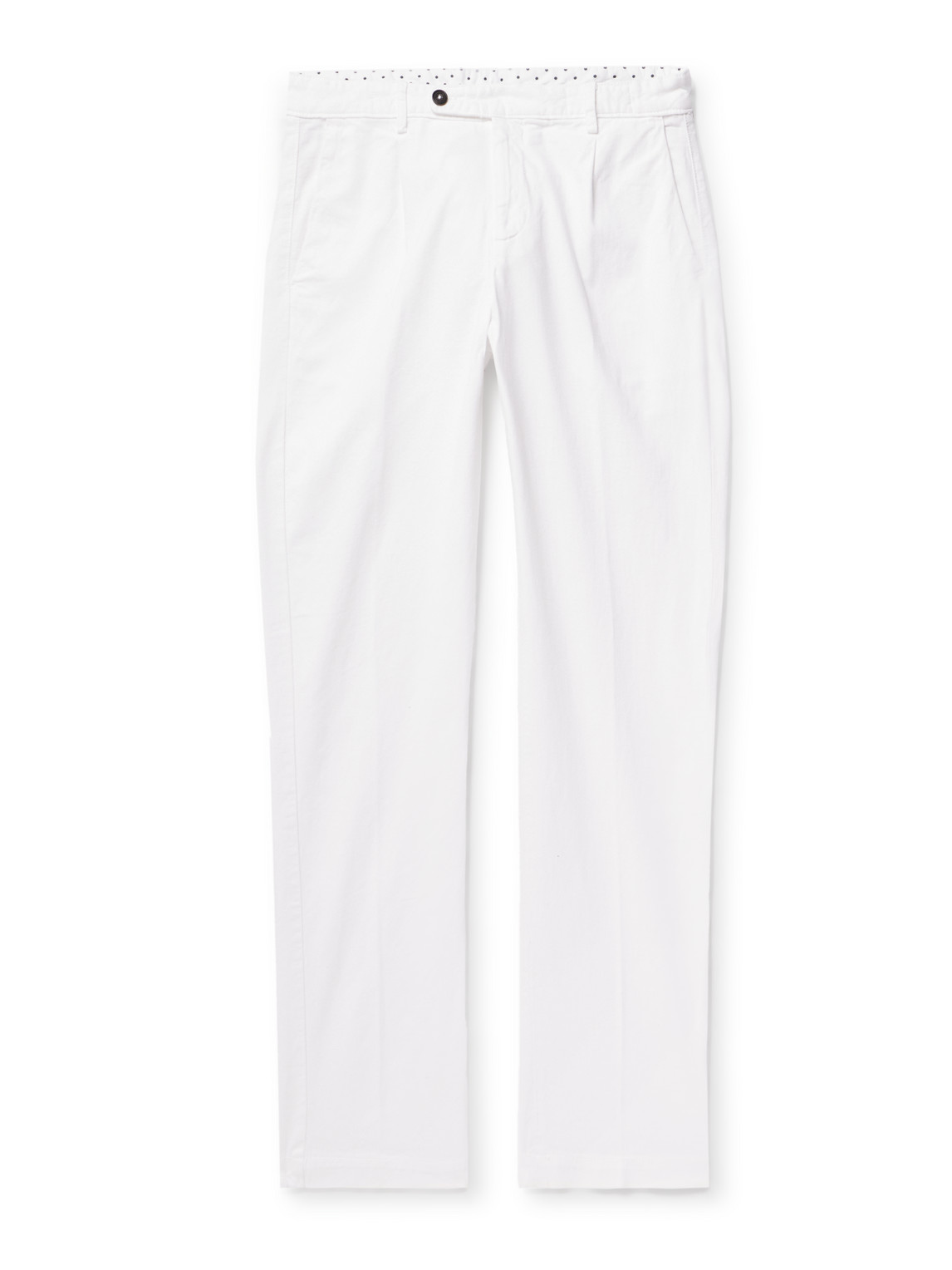 Ionio2 Straight-Leg Pleated Cotton-Gabardine Trousers
