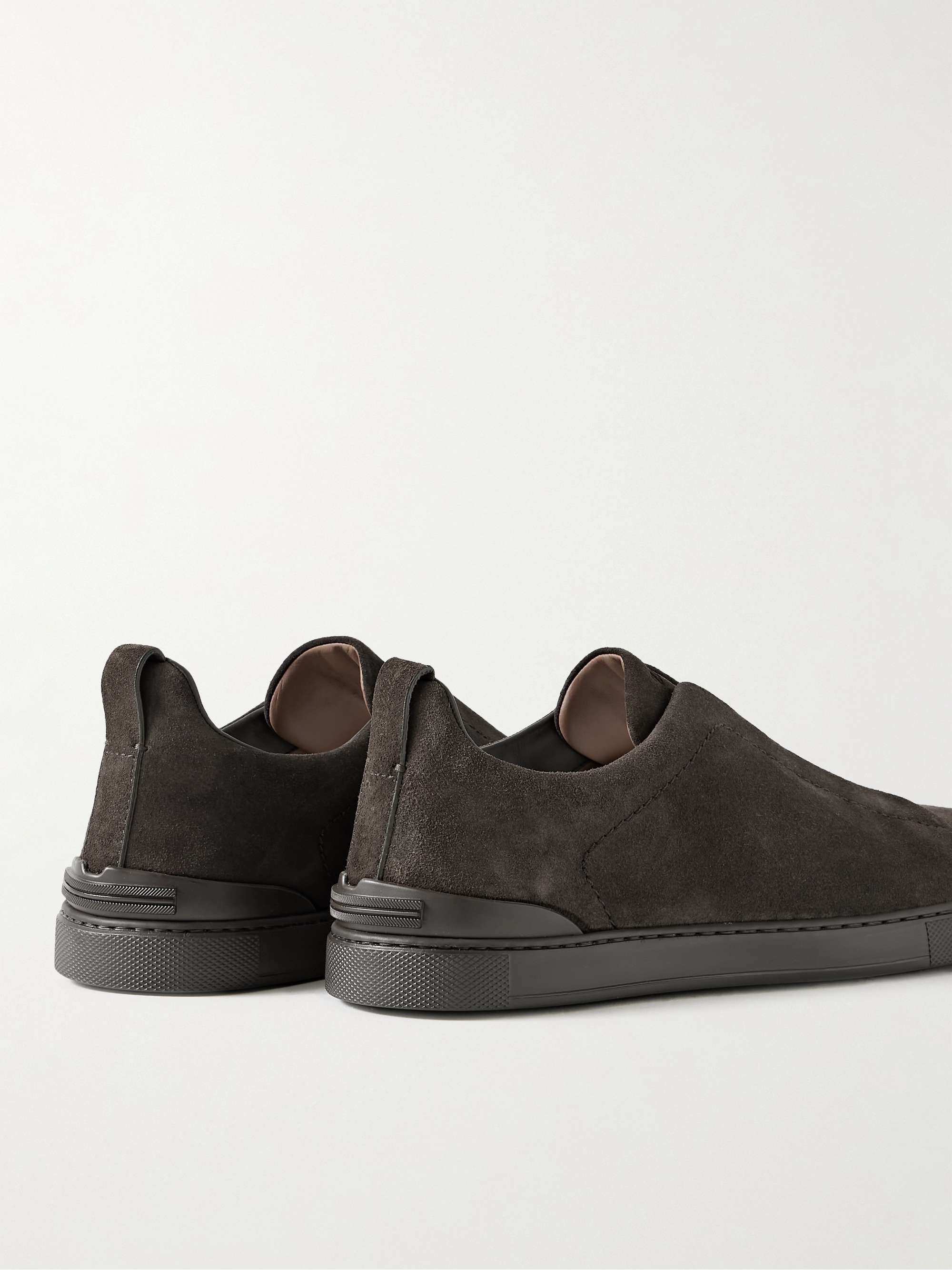 ZEGNA Triple Stitch Suede Sneakers