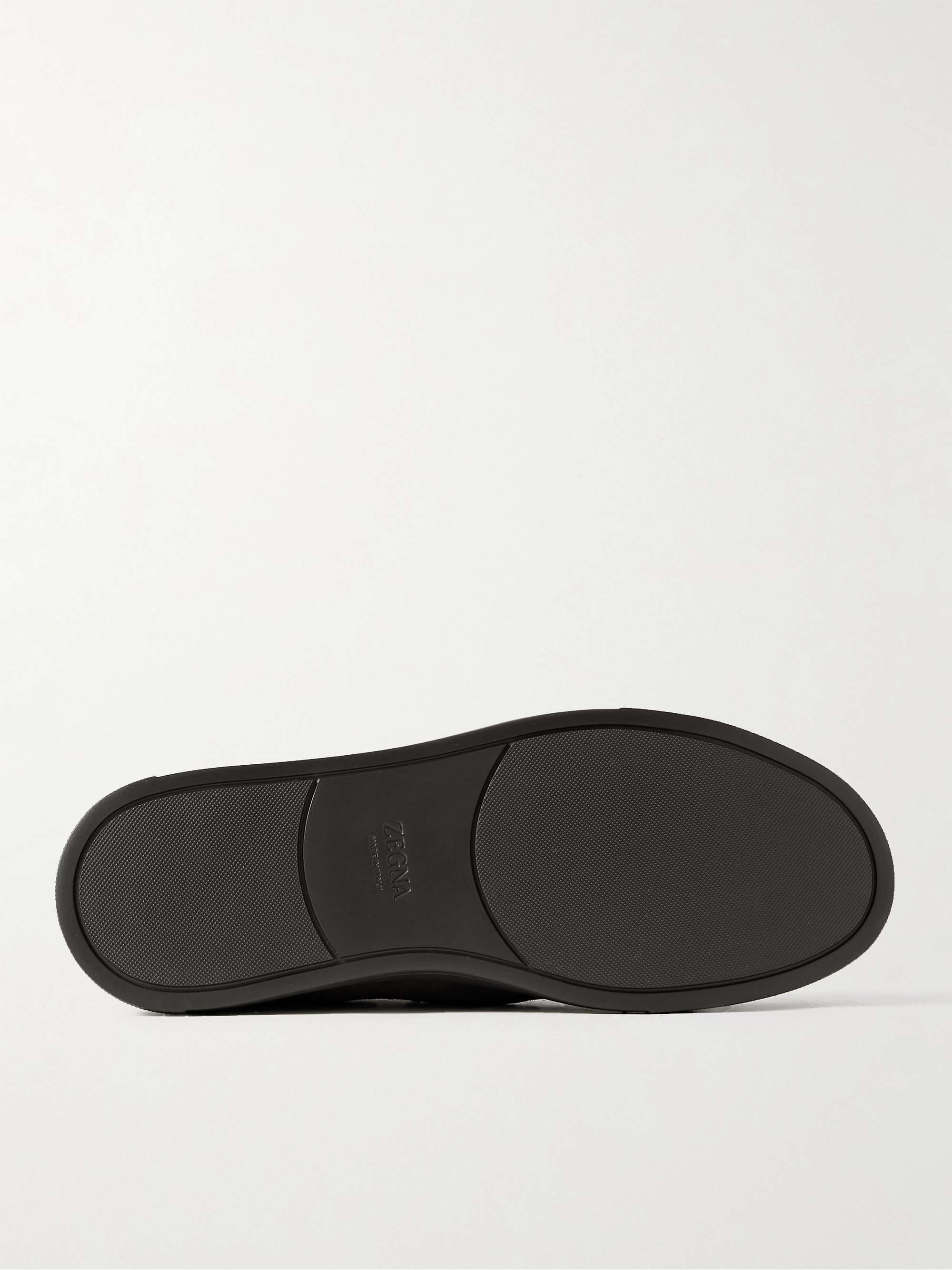 ZEGNA Triple Stitch Suede Sneakers