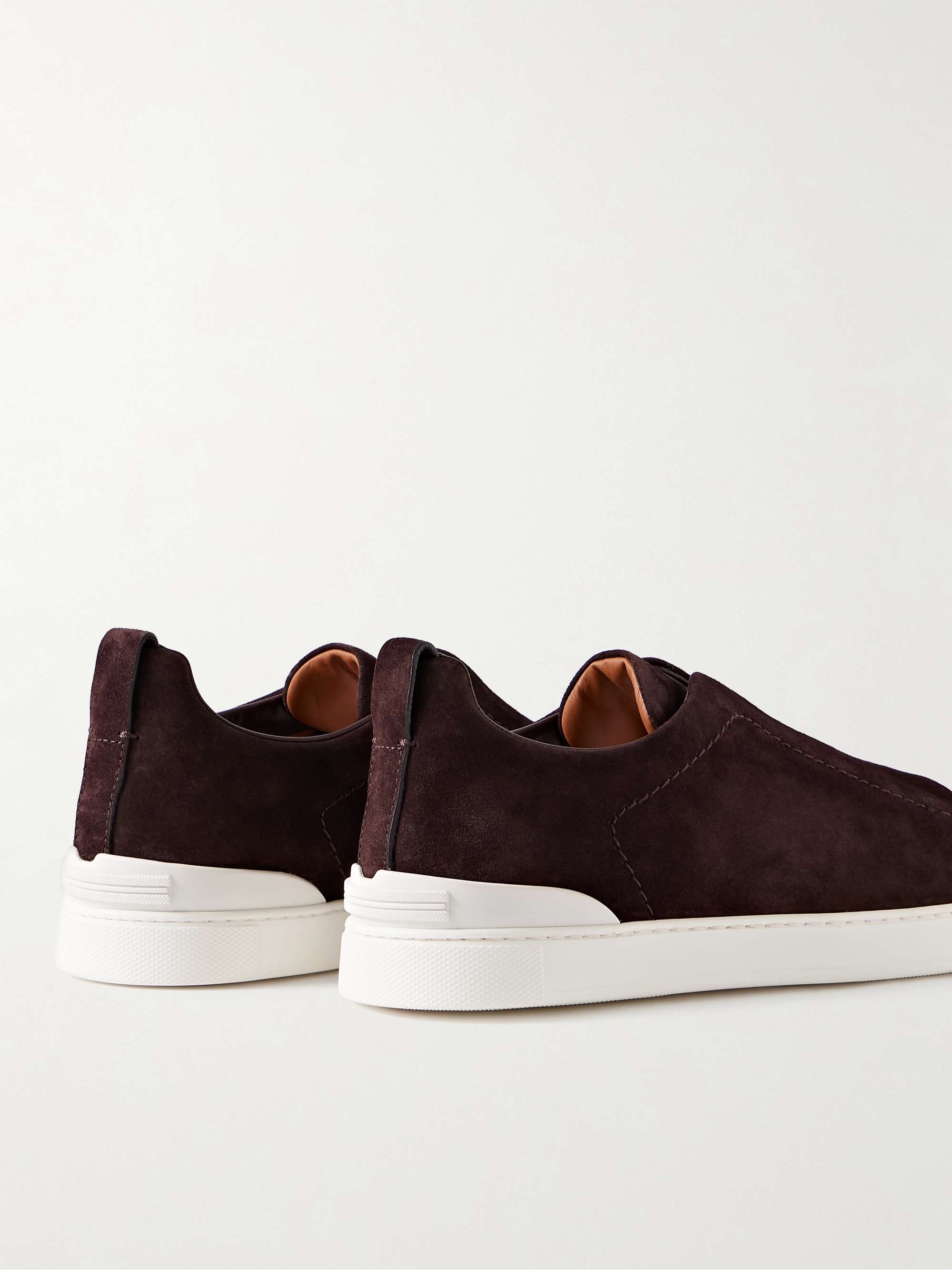 ZEGNA Triple Stitch Suede Sneakers