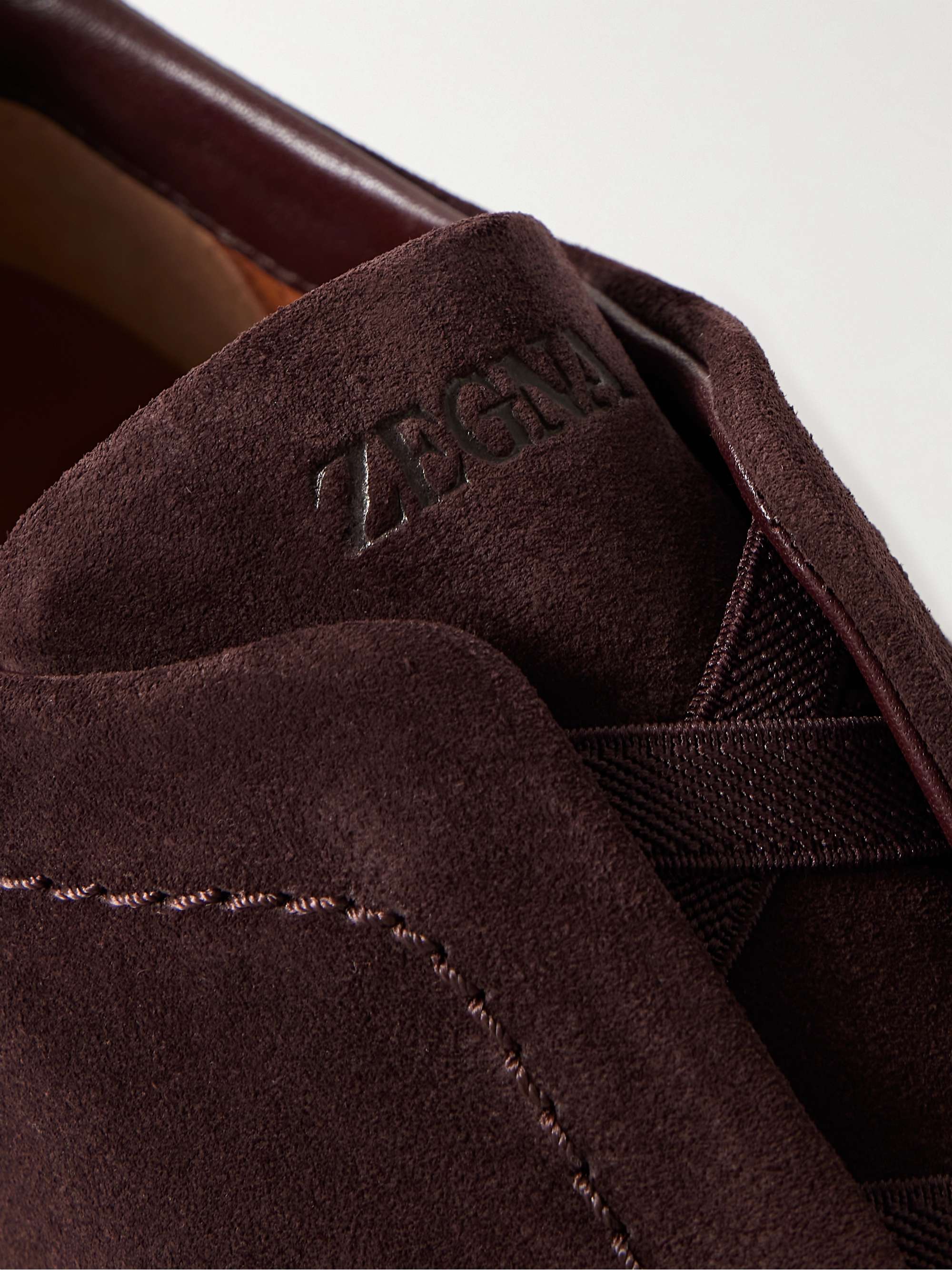 ZEGNA Triple Stitch Suede Sneakers
