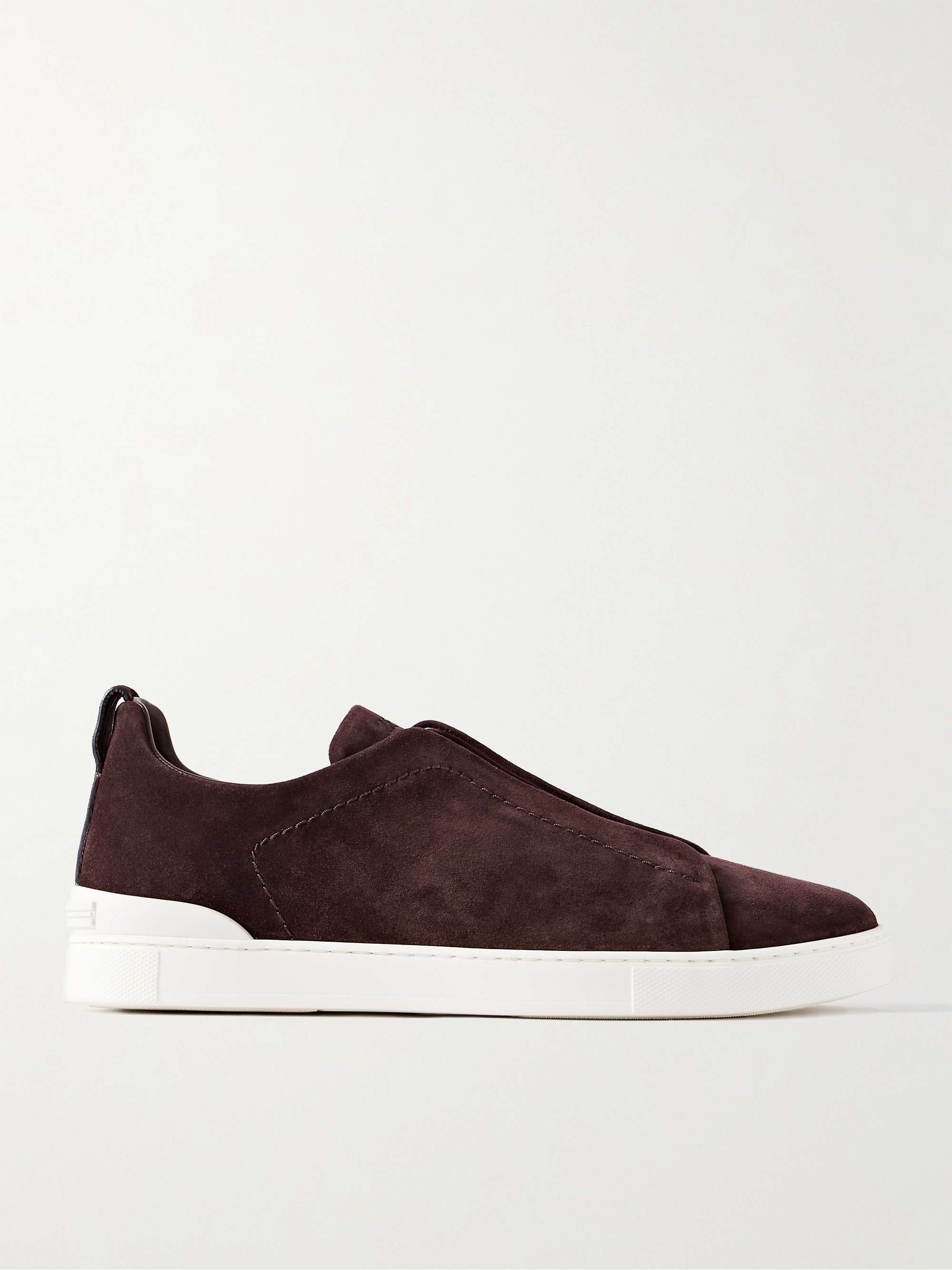 ZEGNA Triple Stitch Suede Sneakers for Men | MR PORTER