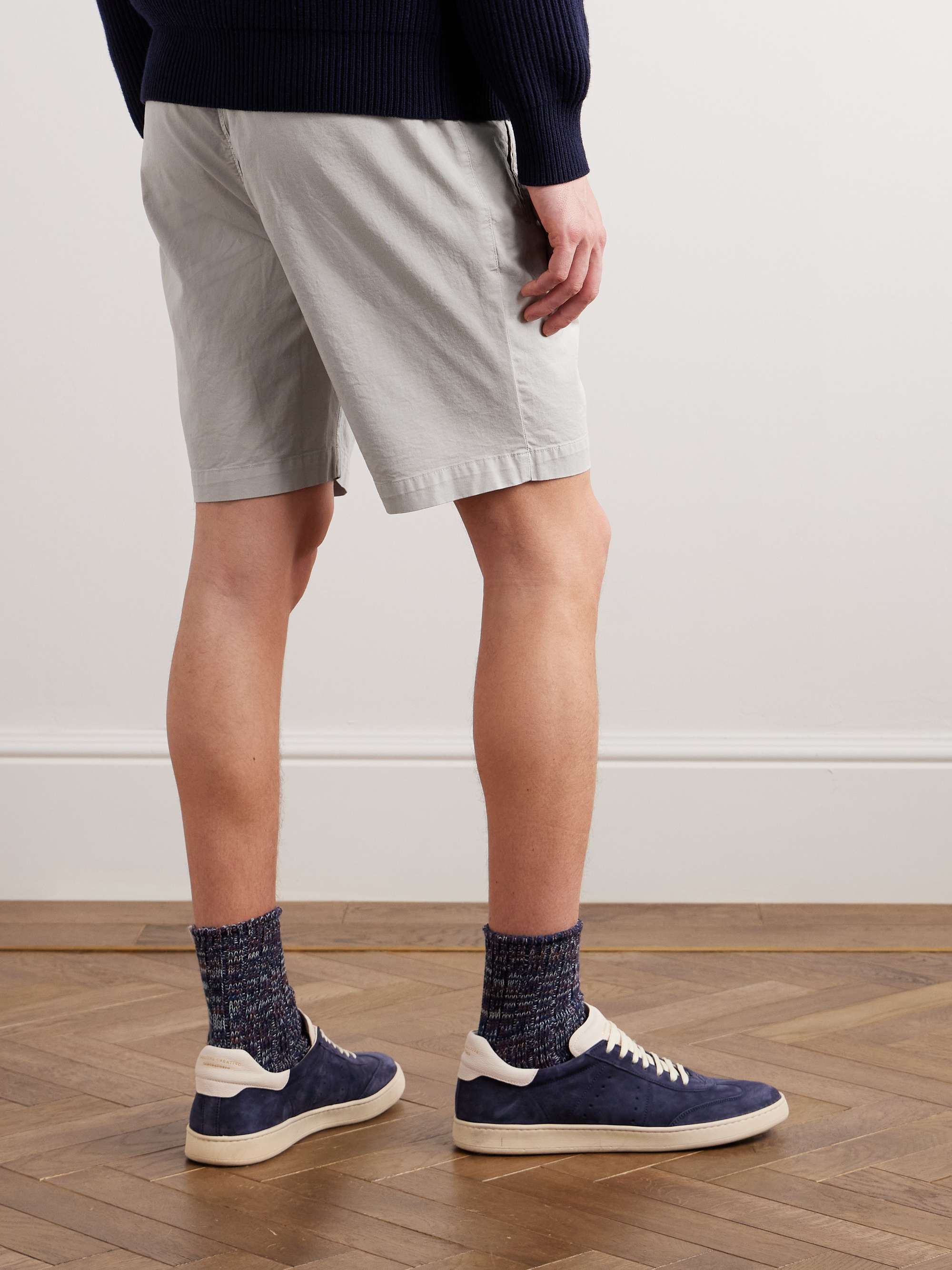 MASSIMO ALBA Kevin Straight-Leg Cotton-Blend Canvas Drawstring Shorts