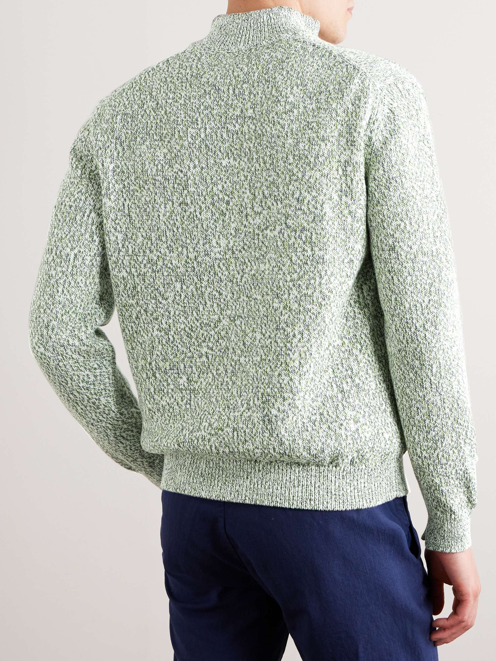 MASSIMO ALBA Ribbed Cotton Half-Zip Sweater
