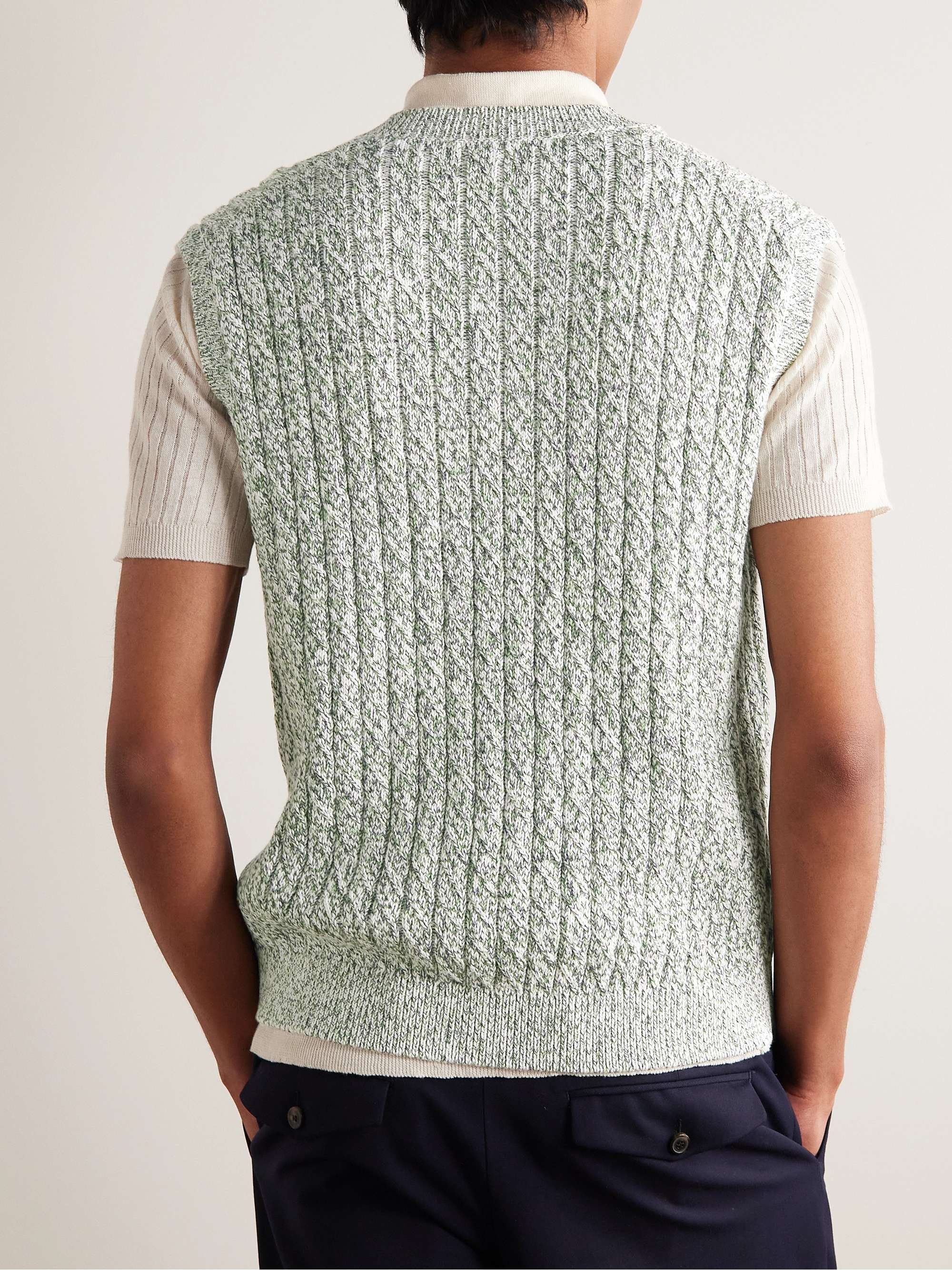 MASSIMO ALBA Divo Ribbed Cotton Sweater Vest