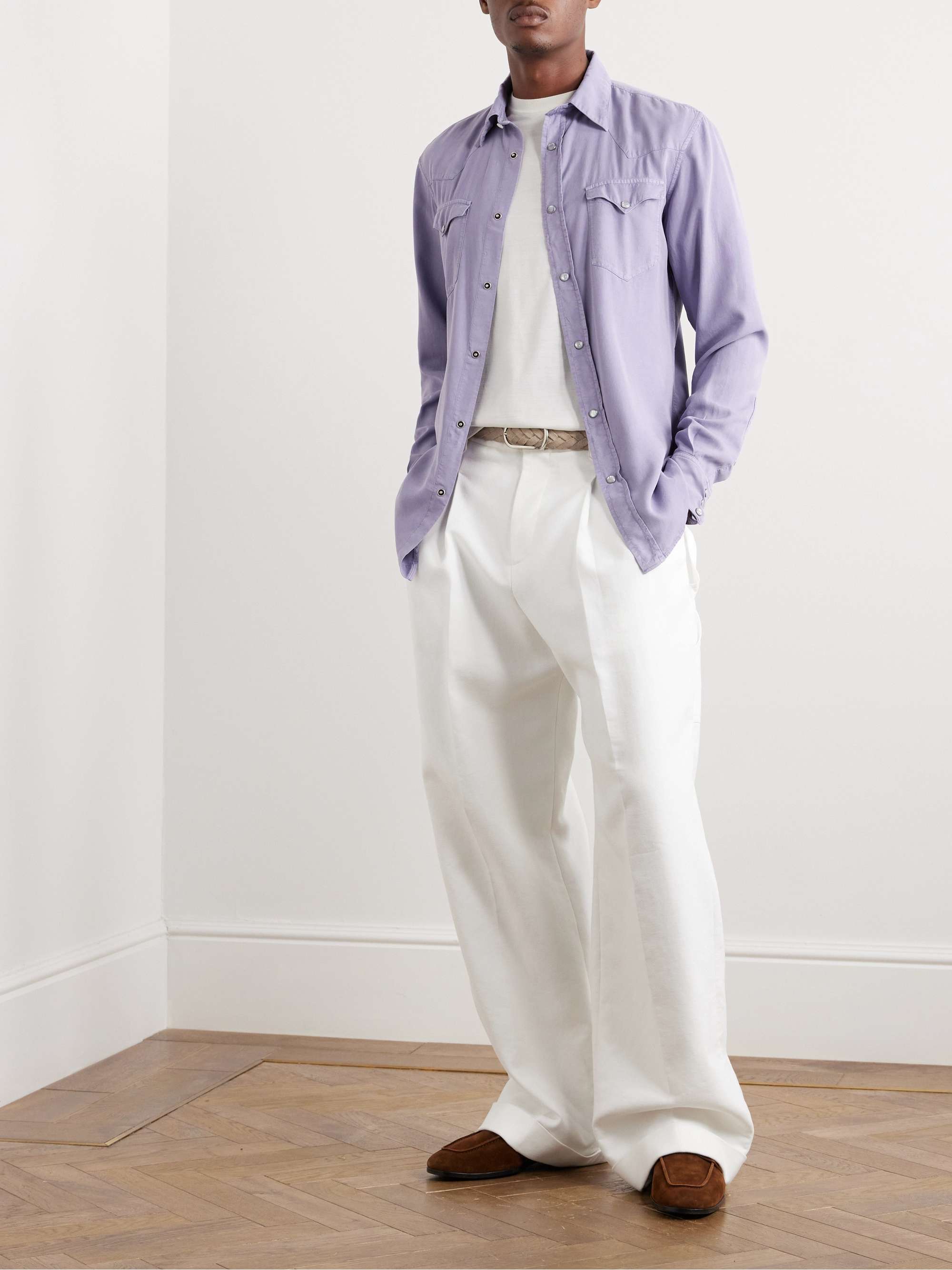 Mens silk on sale western shirt