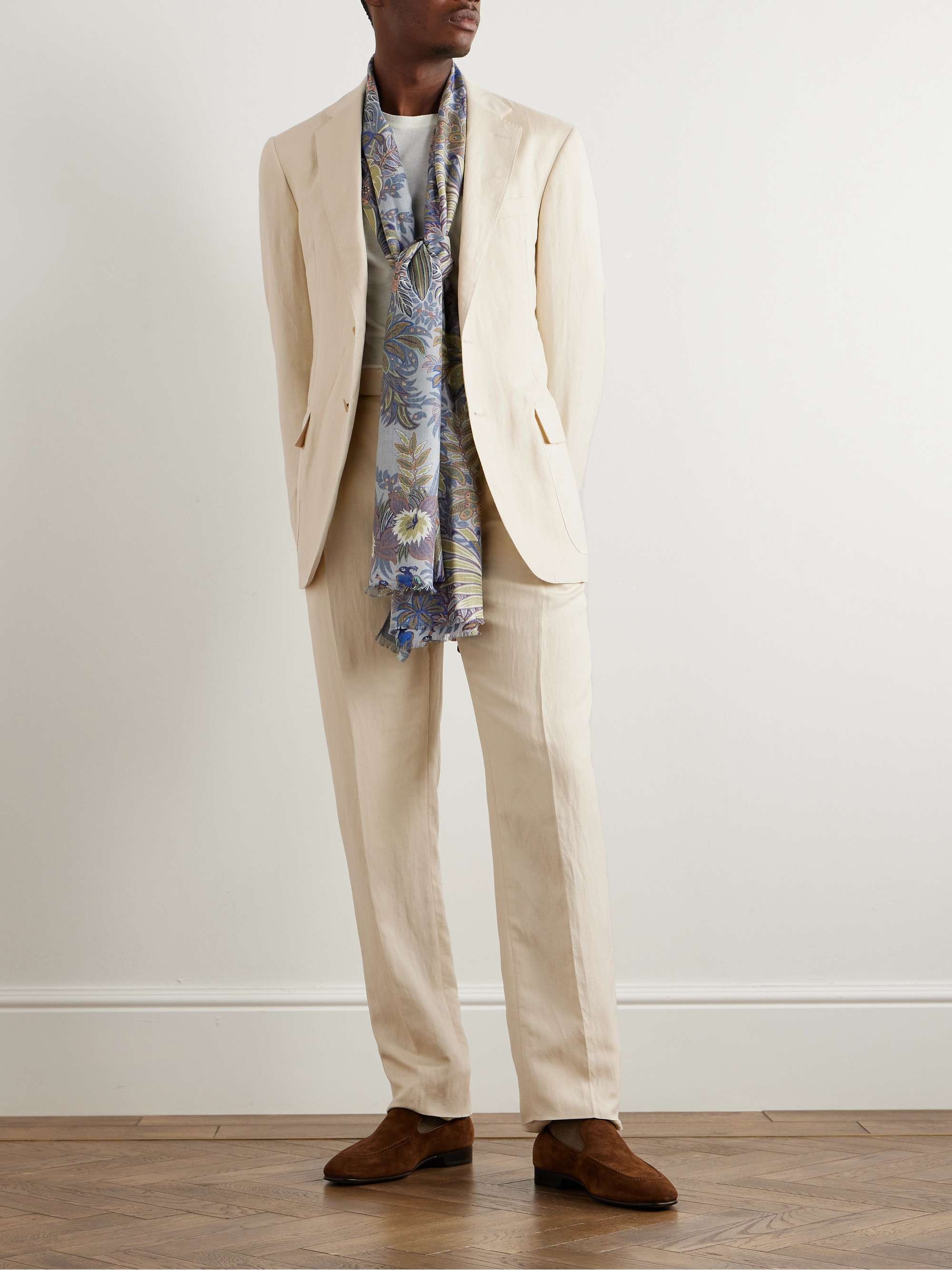 RALPH LAUREN PURPLE LABEL Kent Slim-Fit Silk and Linen-Blend Blazer for ...