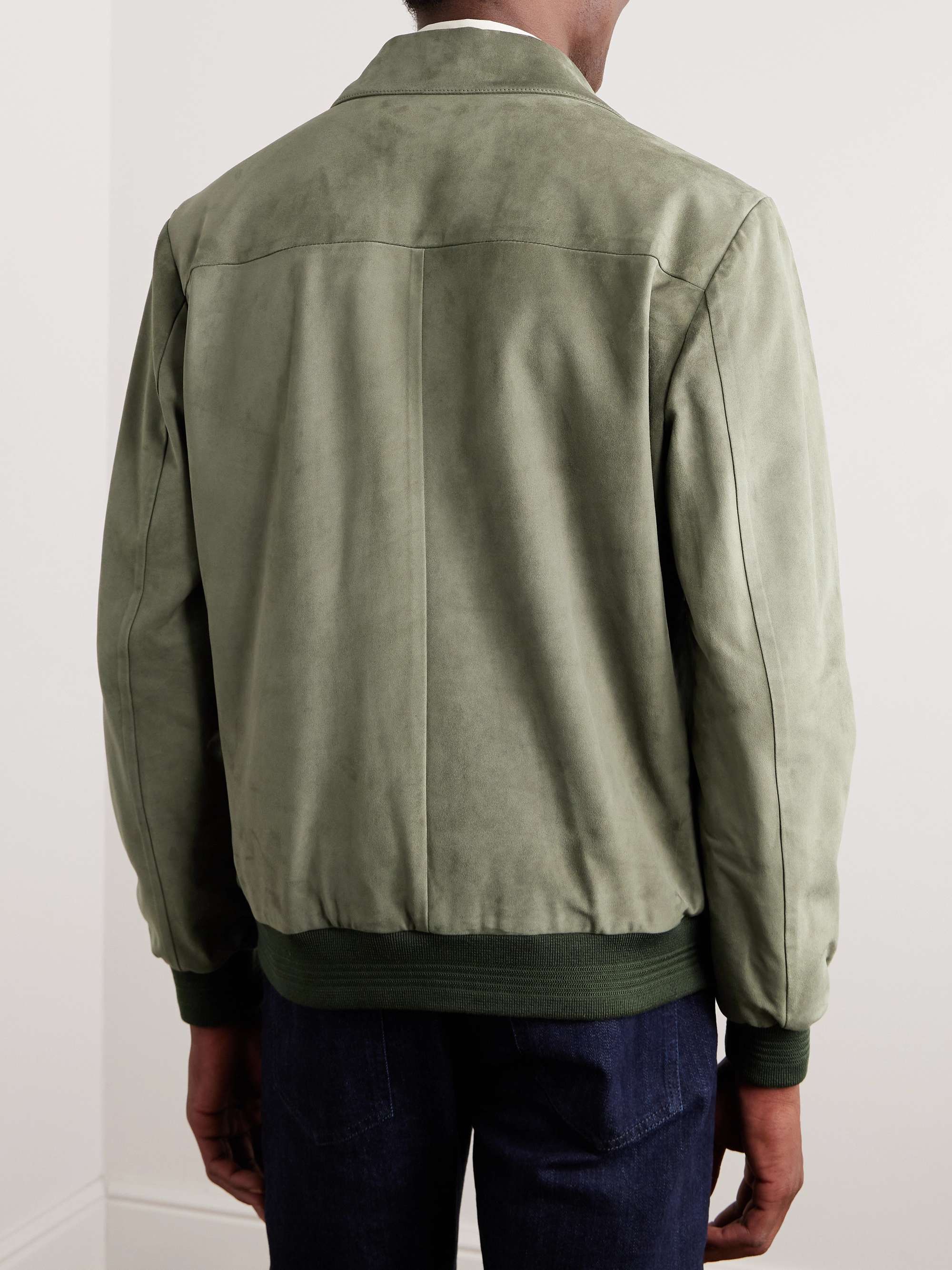 KITON Suede Harrington Jacket for Men | MR PORTER