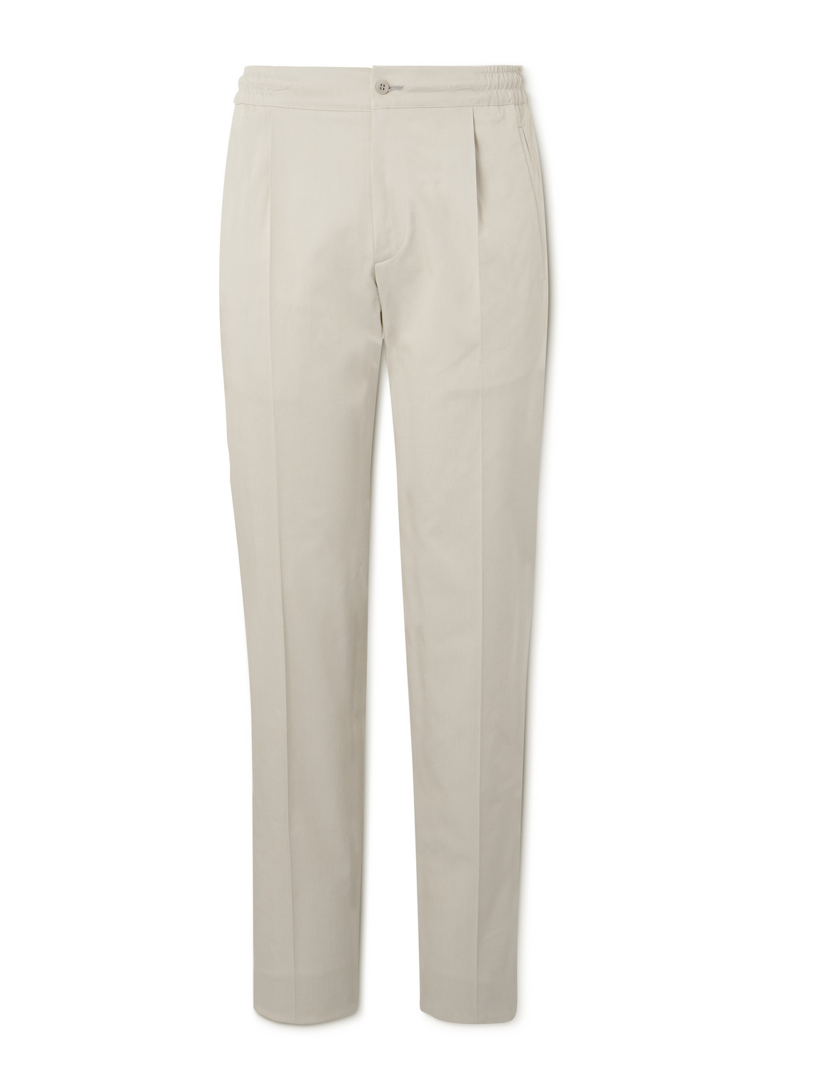 Kiton - Straight-Leg Pleated Lyocell-Blend Suit Trousers - Men - Gray - IT 52