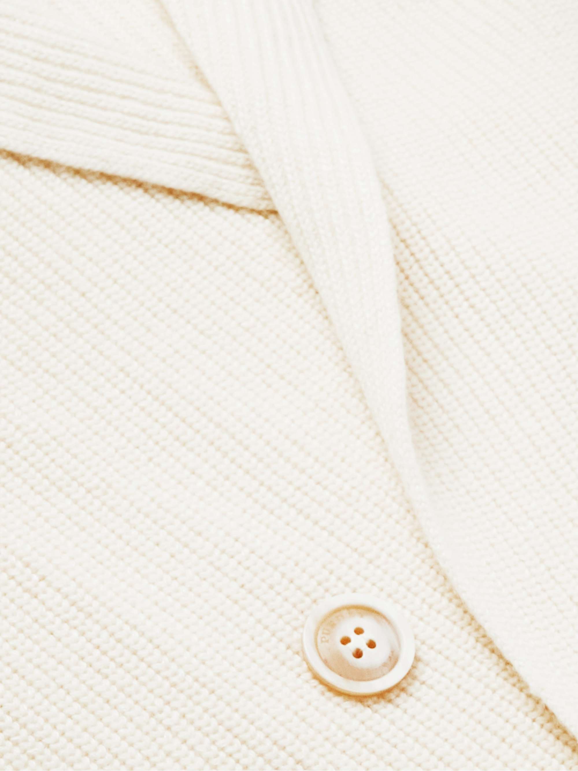 PURDEY Double-Breasted Ribbed Cashmere and Linen-Blend Cadigan