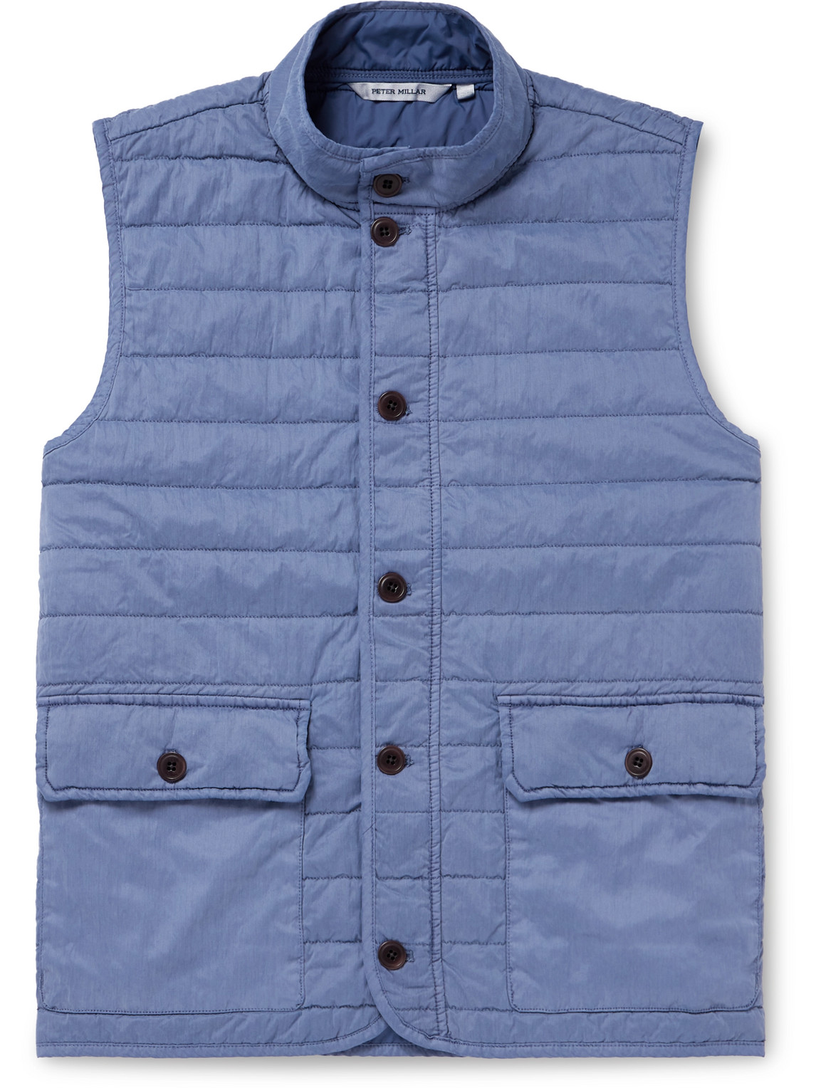 Peter Millar Greenwich Garment-dyed Padded Shell Gilet In Blue