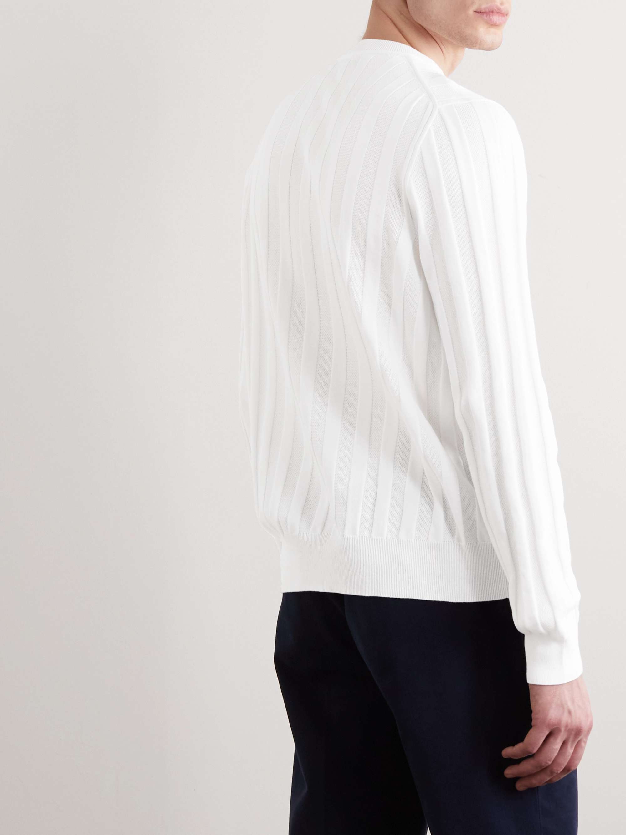 PURDEY Slim-Fit Ribbed Cotton Sweater