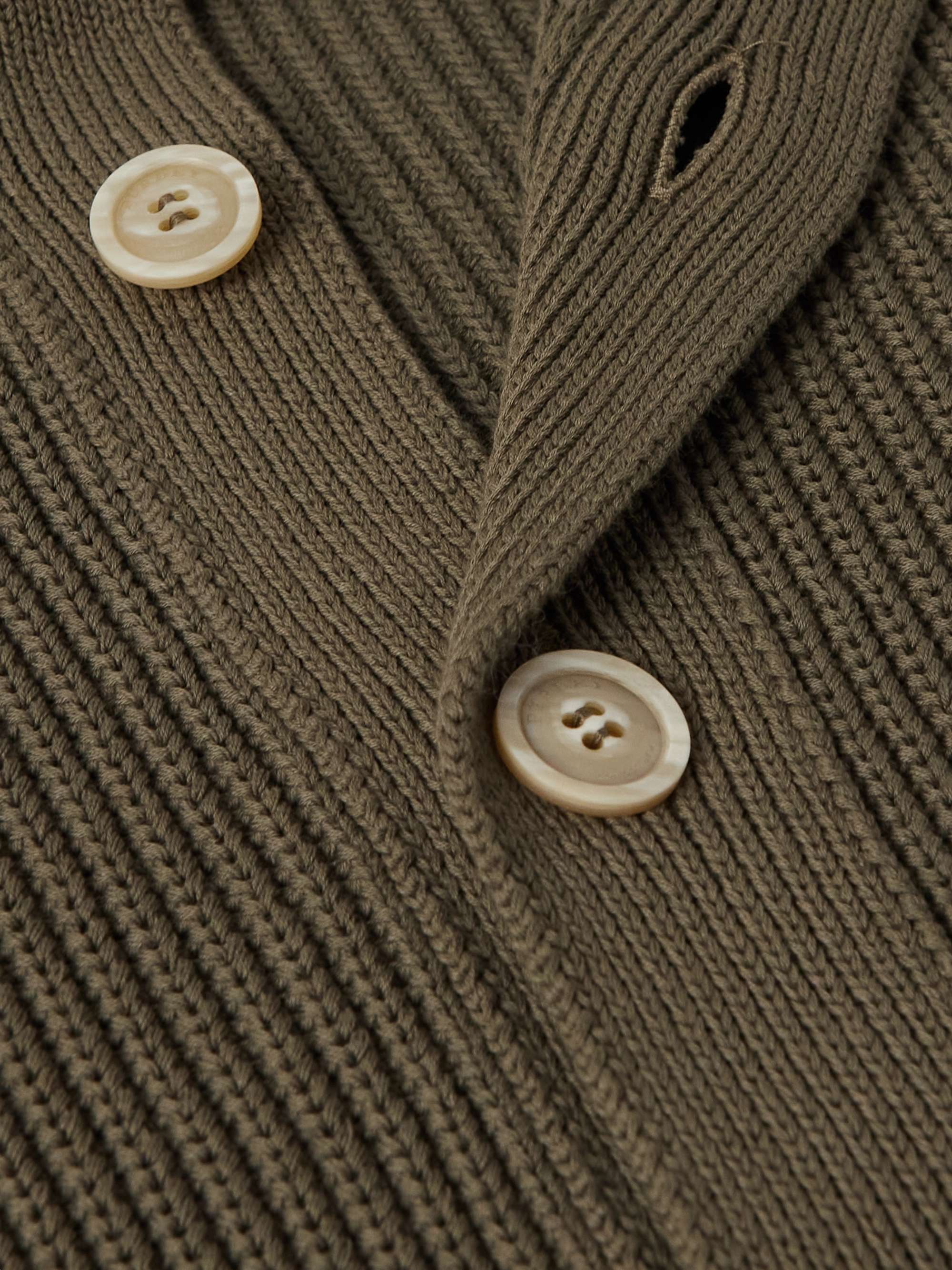 PURDEY Ribbed Cotton Cardigan