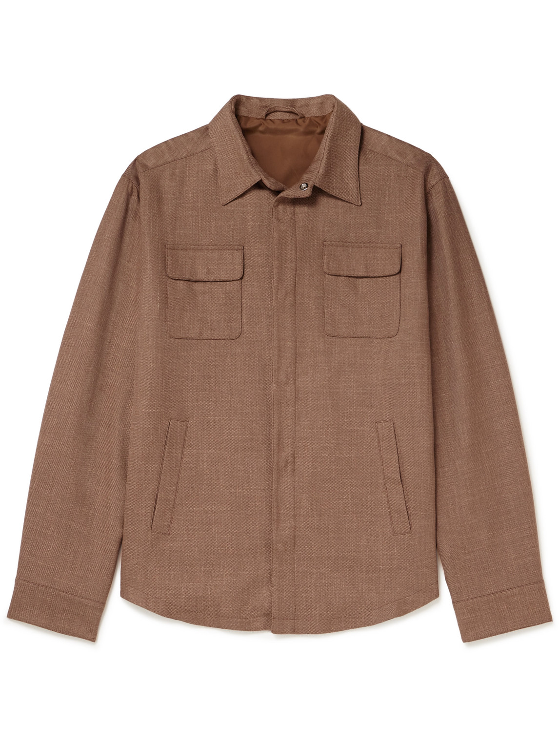 Thom Sweeney Linen, Wool And Silk-blend Jacket In Brown