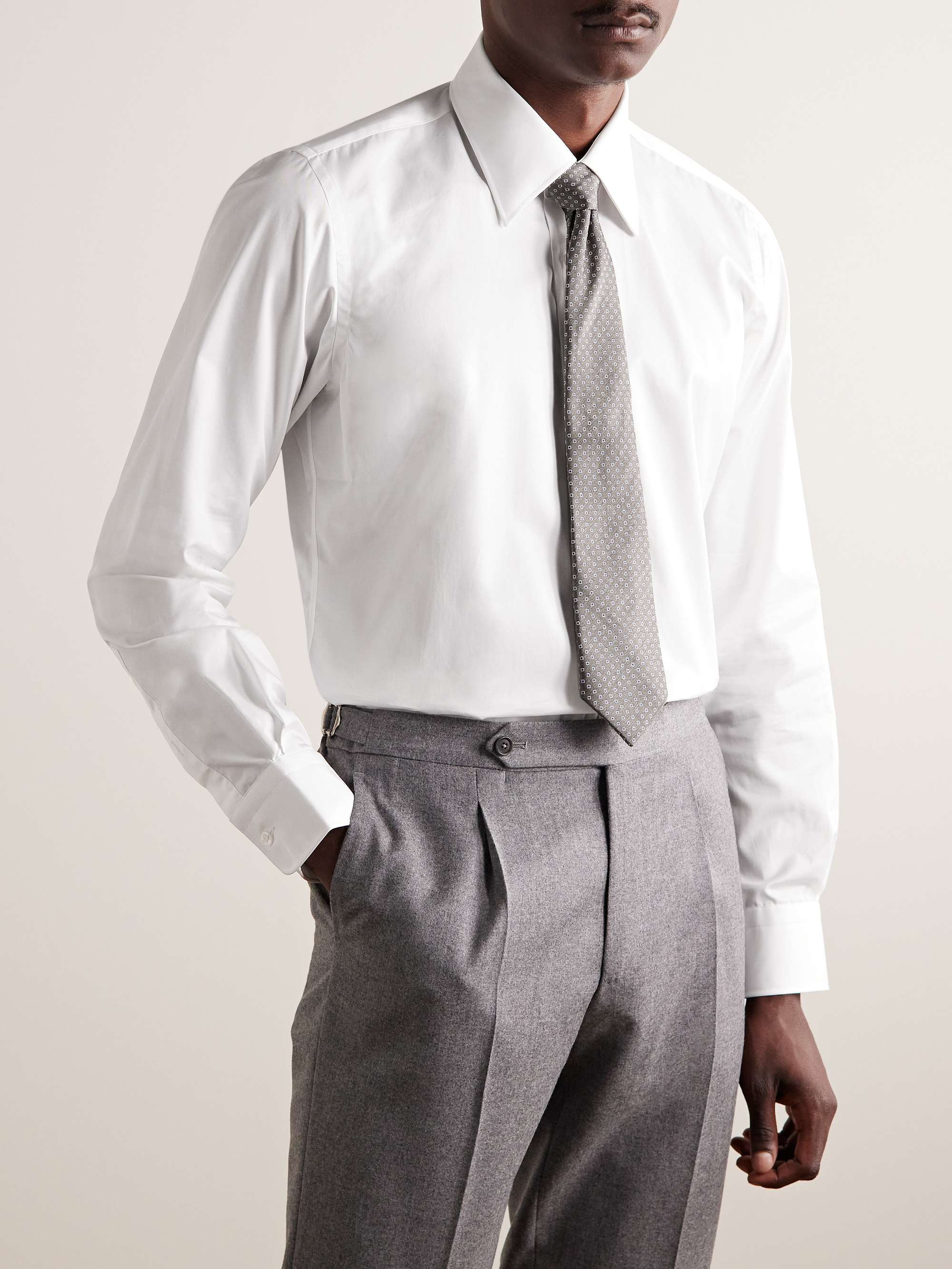 THOM SWEENEY Lecce Slim-Fit Cotton-Poplin Shirt for Men | MR PORTER