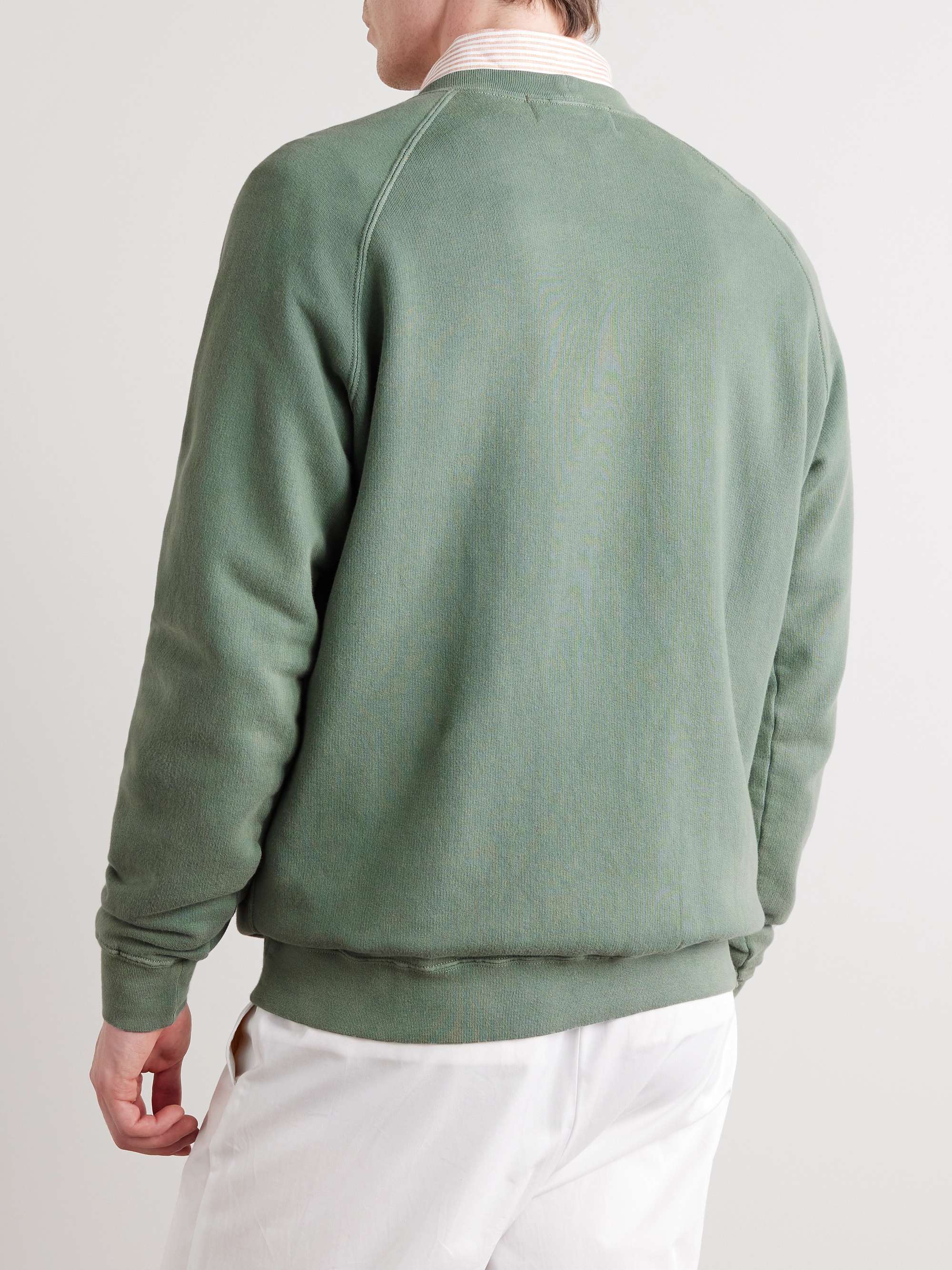THOM SWEENEY Garment-Dyed Cotton-Jersey Sweatshirt