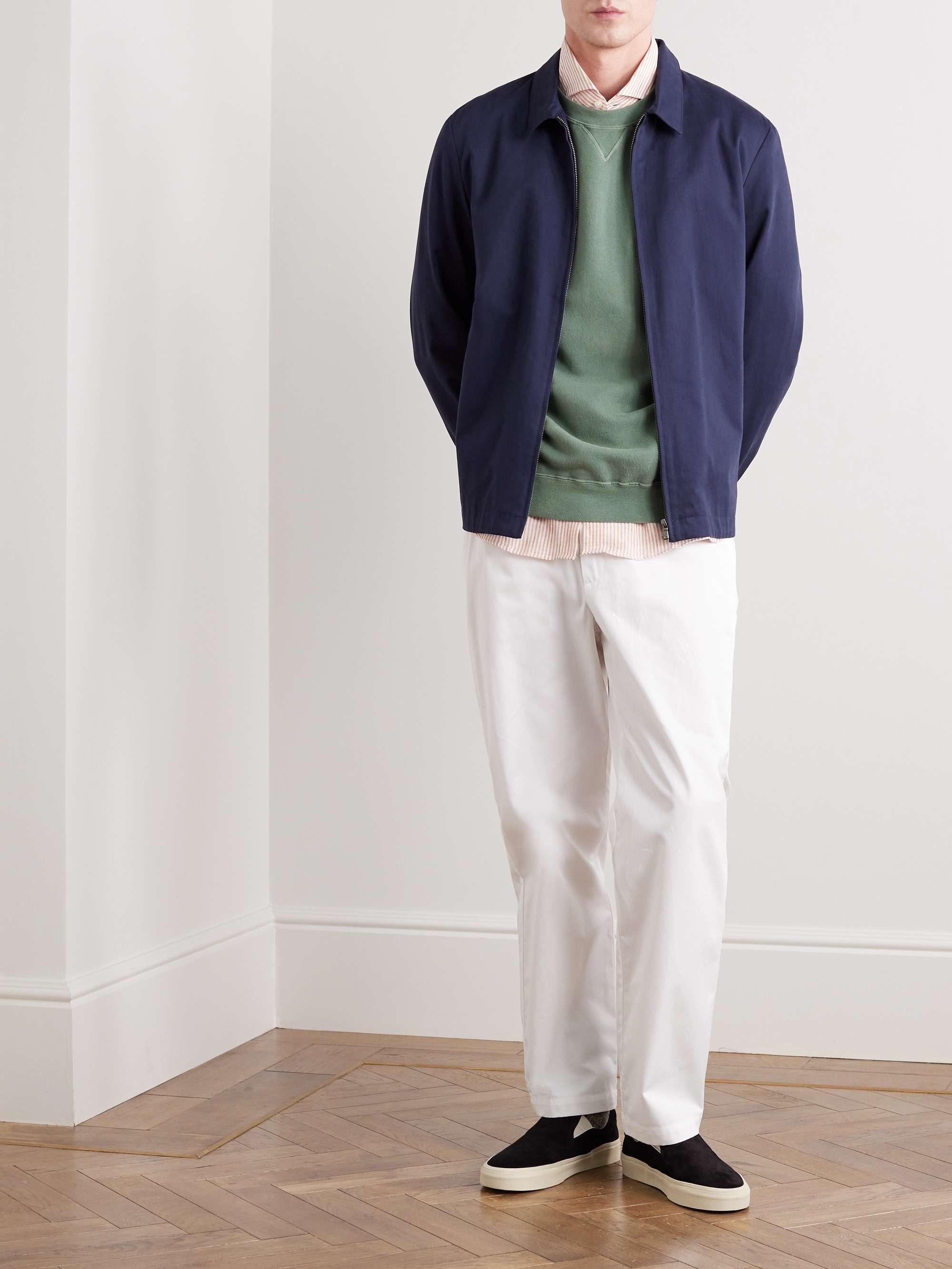 THOM SWEENEY Garment-Dyed Cotton-Jersey Sweatshirt