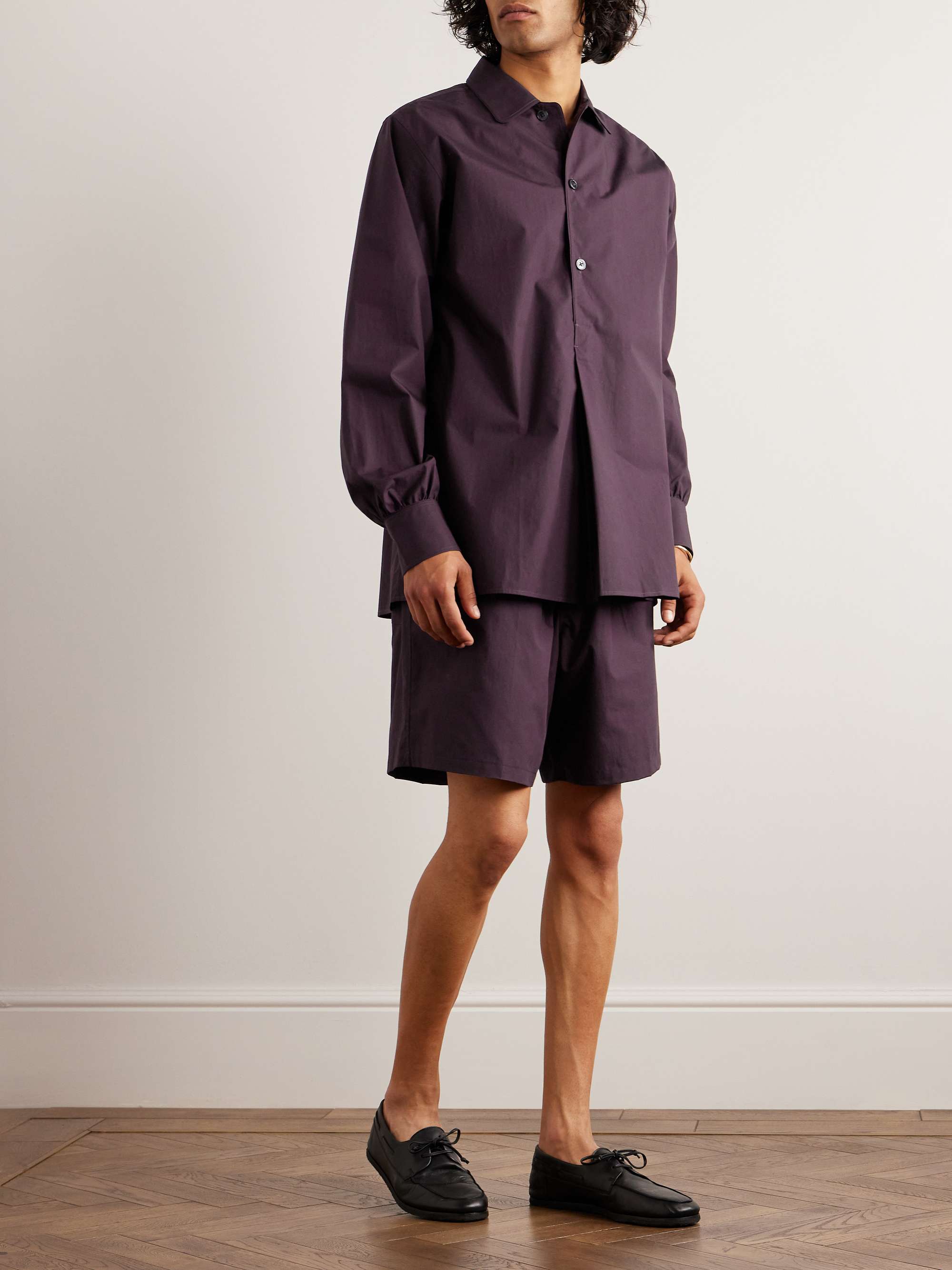 UMIT BENAN B+ Wide-Leg Silk Drawstring Shorts for Men | MR PORTER