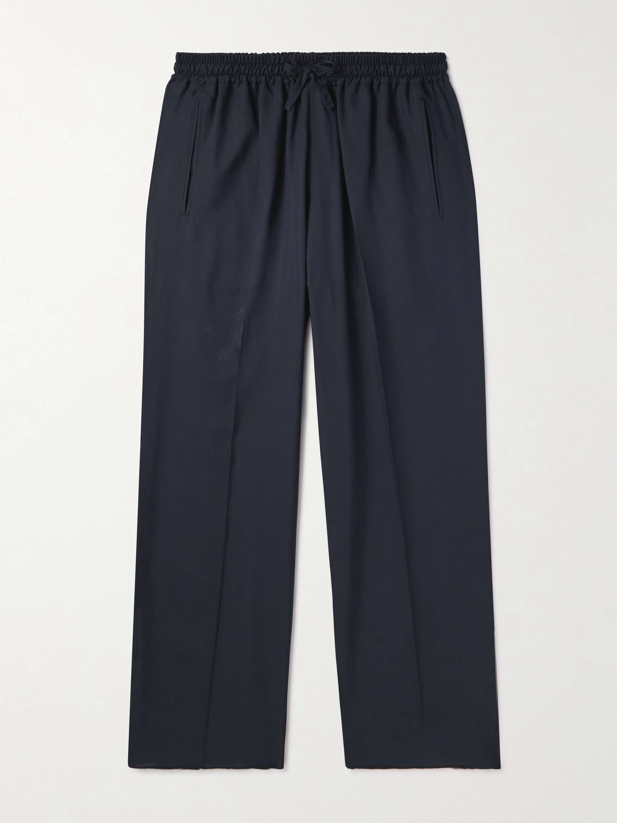 UMIT BENAN B+ Straight-Leg Silk Drawstring Trousers for Men