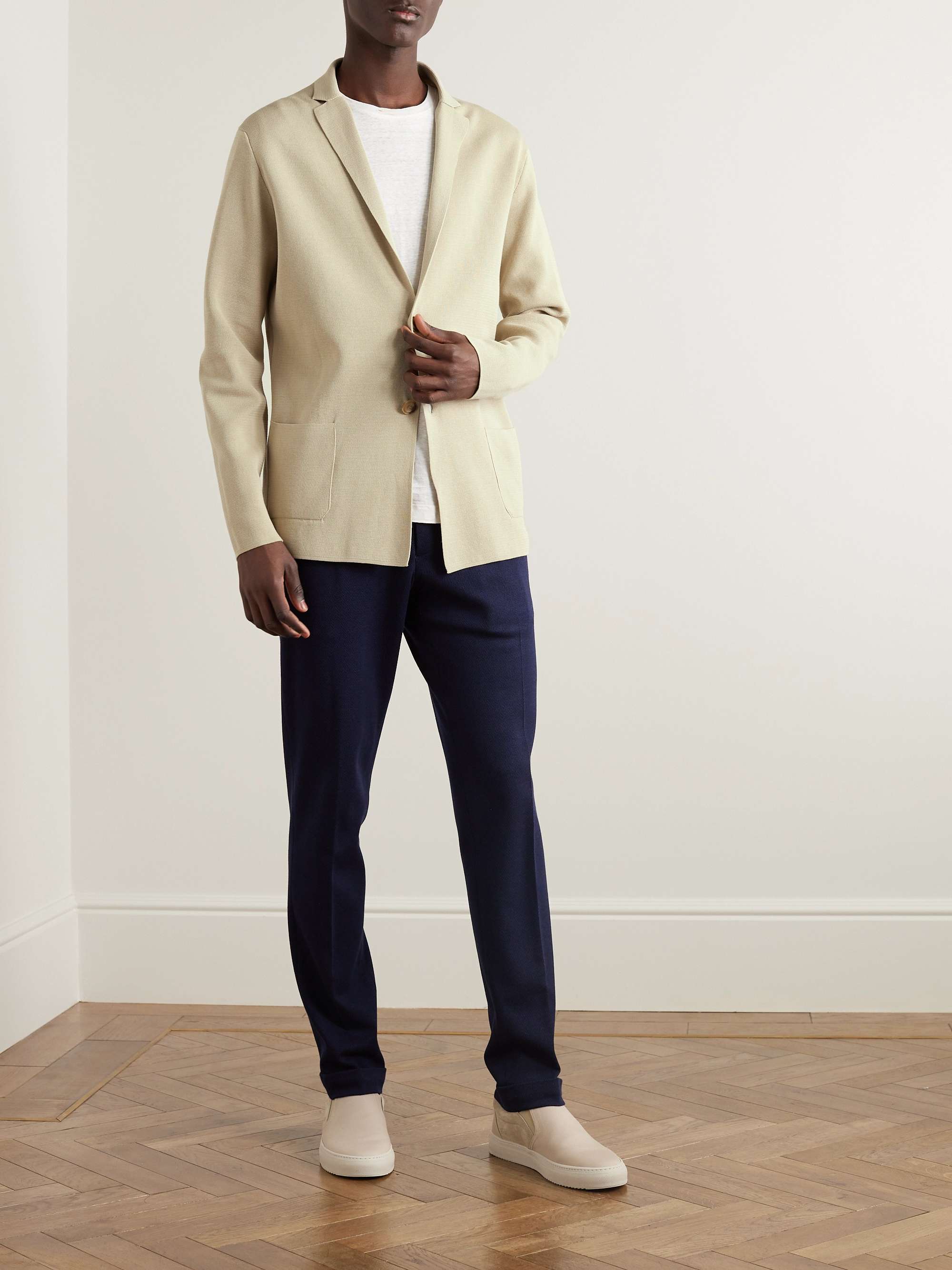 THOM SWEENEY Knitted Cotton Blazer for Men | MR PORTER