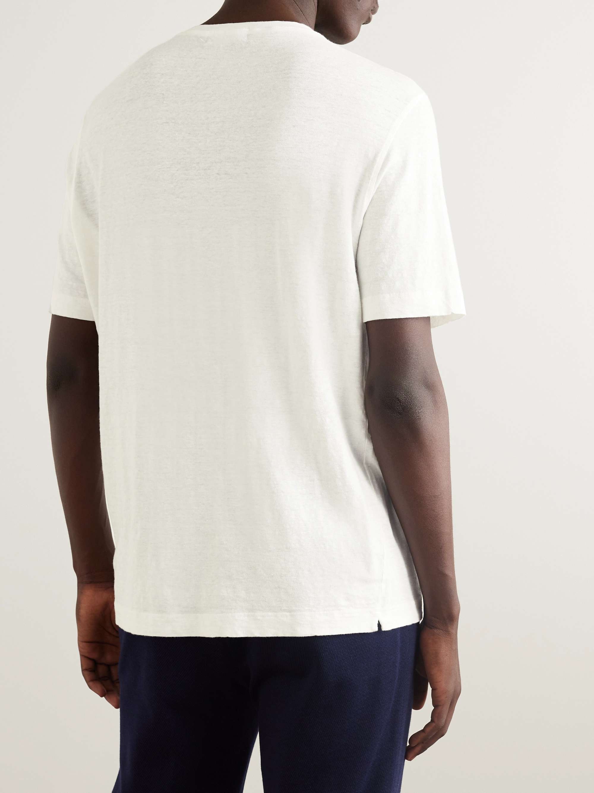 THOM SWEENEY Stretch-Linen T-Shirt