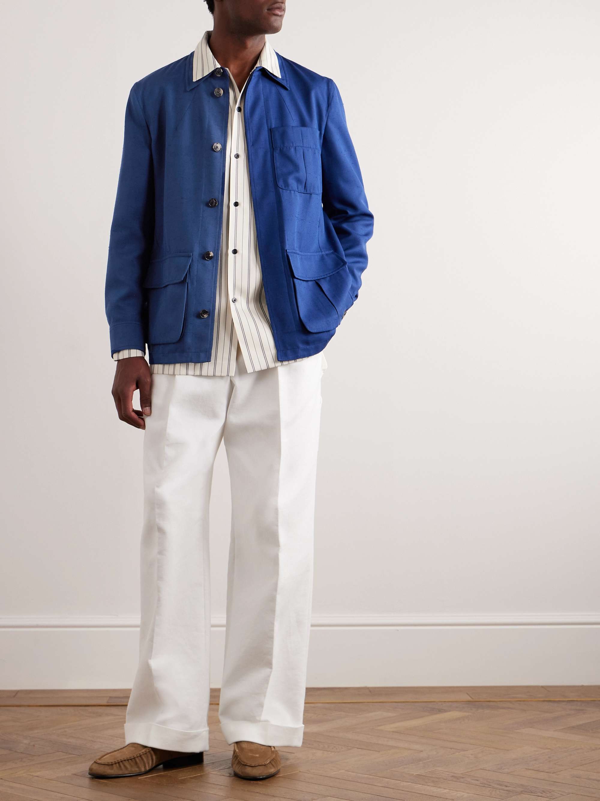 UMIT BENAN B+ Explorer Slub Linen Shirt Jacket for Men | MR PORTER