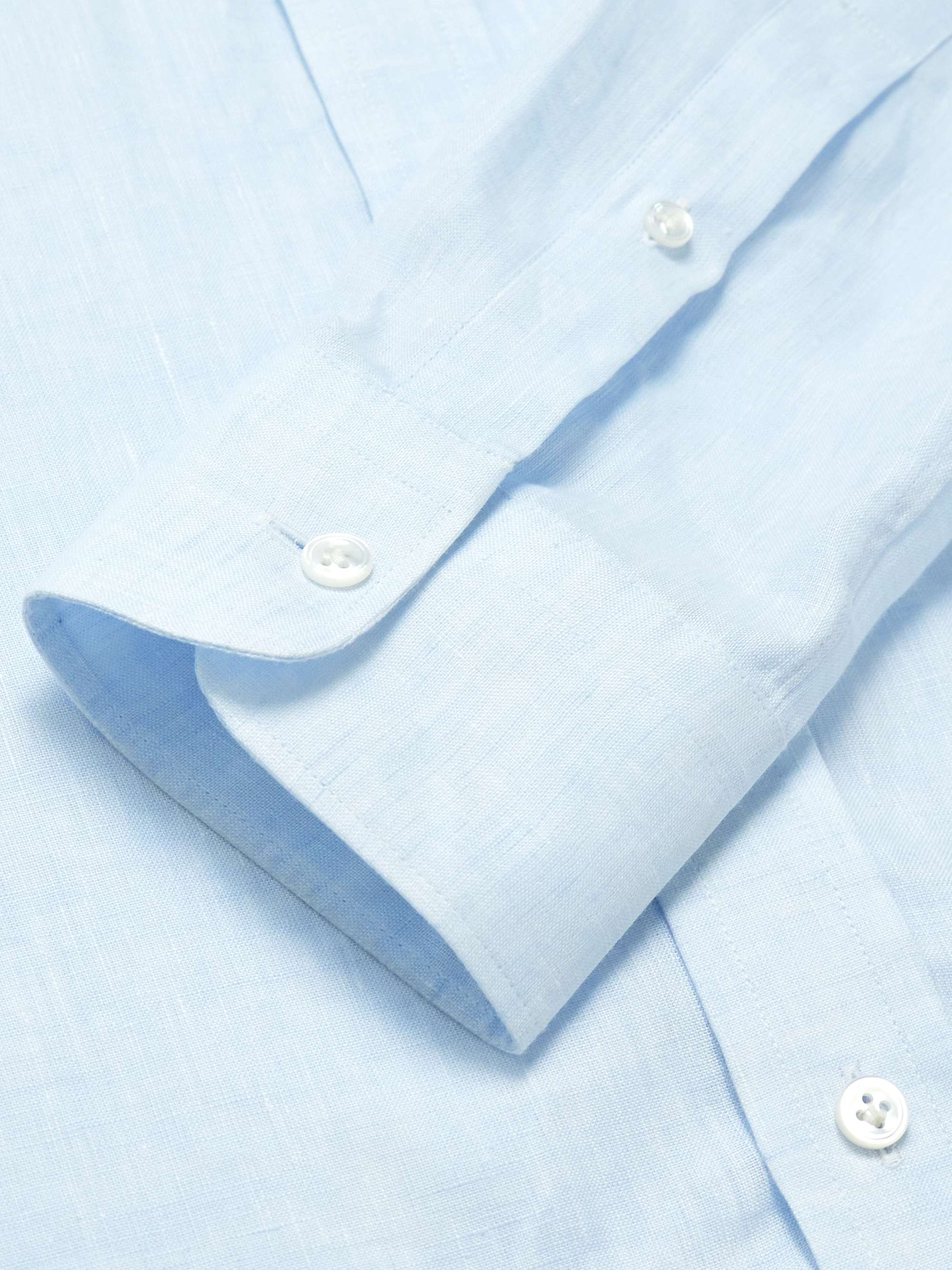 THOM SWEENEY ButtonDown Collar Linen Shirt for Men MR PORTER