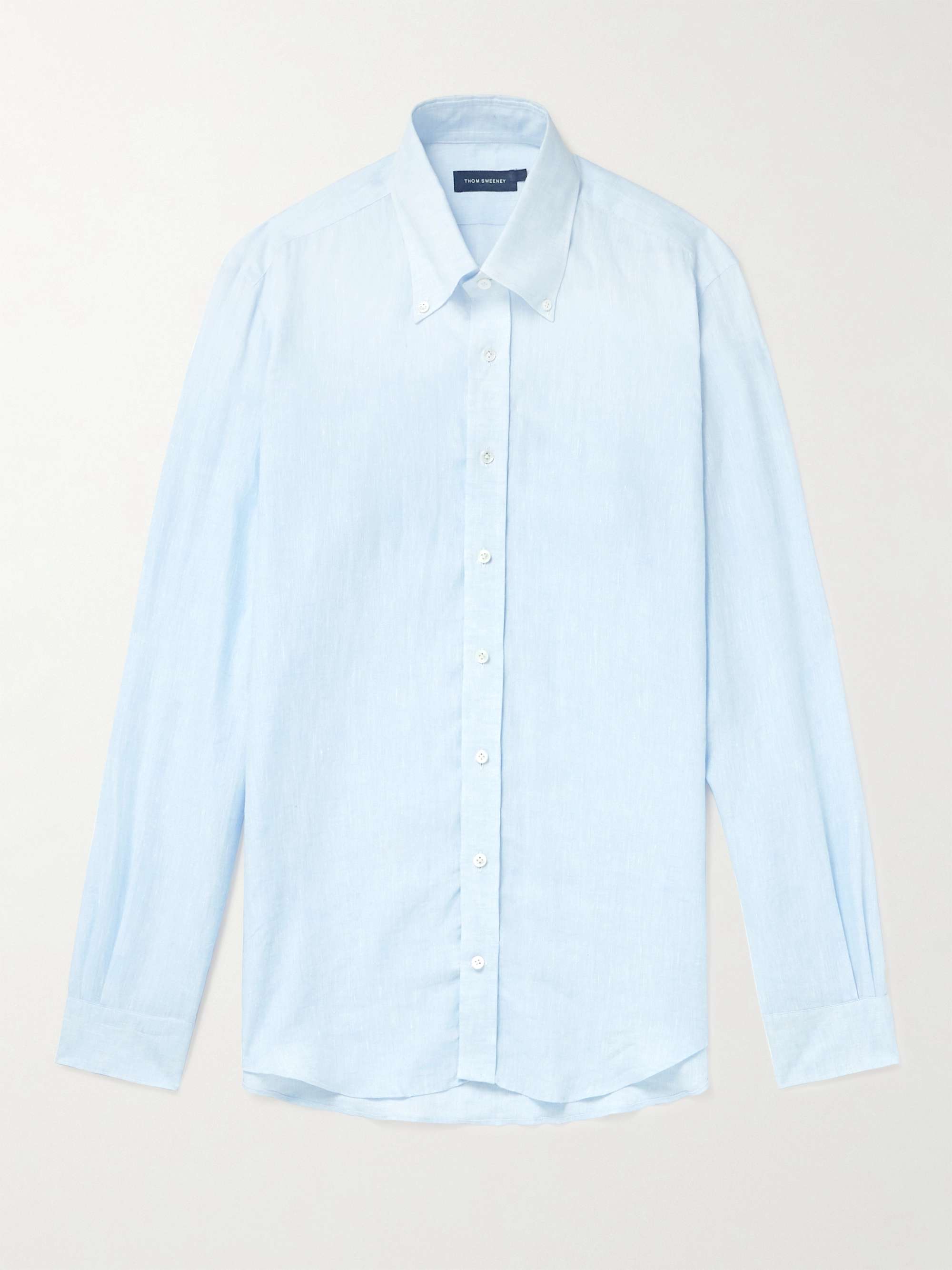 THOM SWEENEY ButtonDown Collar Linen Shirt for Men MR PORTER