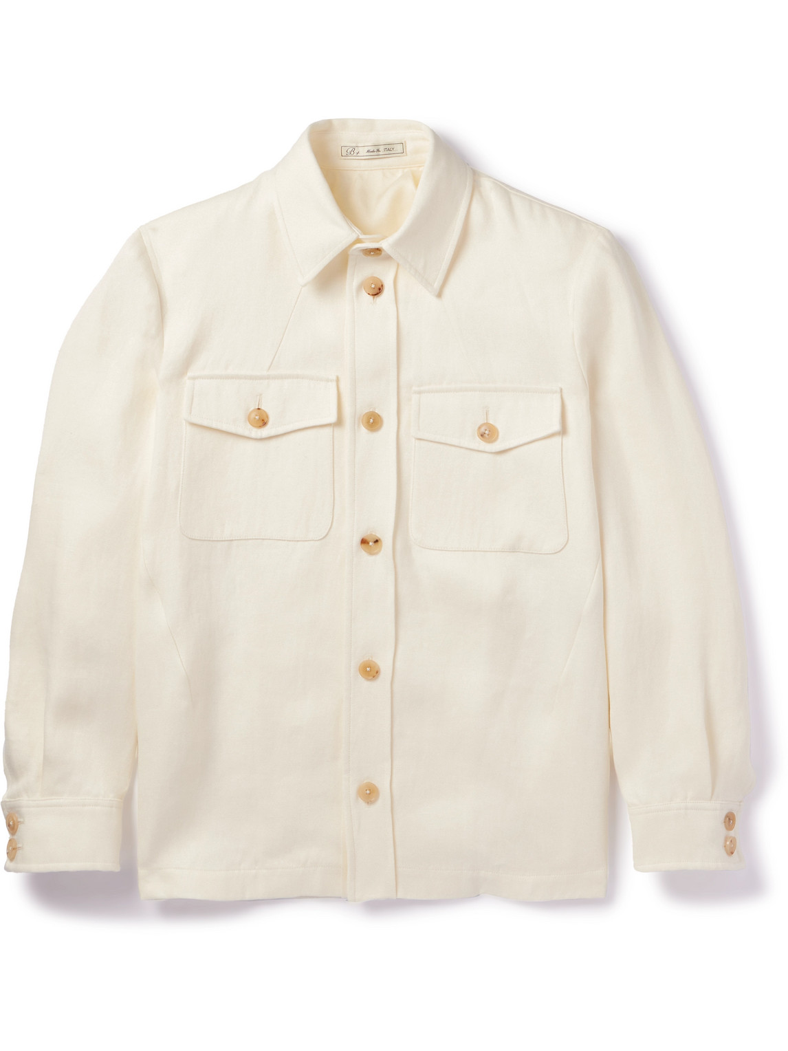 Linen-Jersey Overshirt