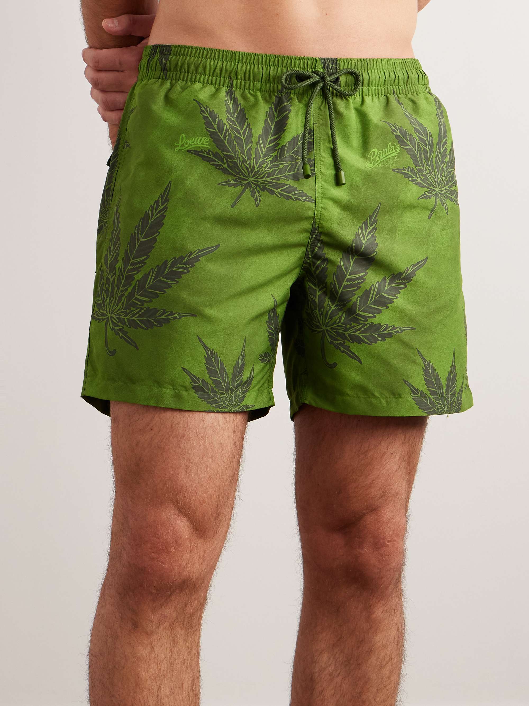 LOEWE + Paula's Ibiza Straight-Leg Mid-Length Printed Swim Shorts