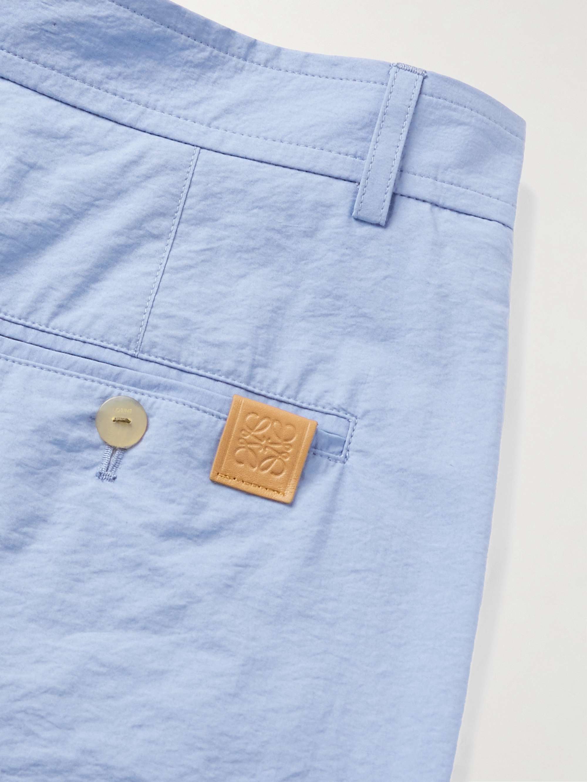 LOEWE + Paula's Ibiza Logo-Embroidered Straight-Leg Cotton-Jersey Drawstring Shorts