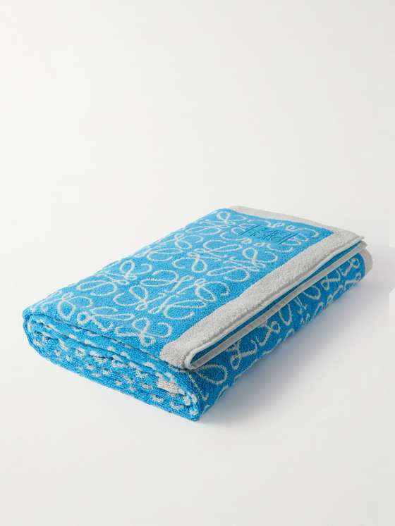 mrporter.com | Paula's Ibiza Anagram Logo-Appliquéd Cotton-Terry Jacquard Towel