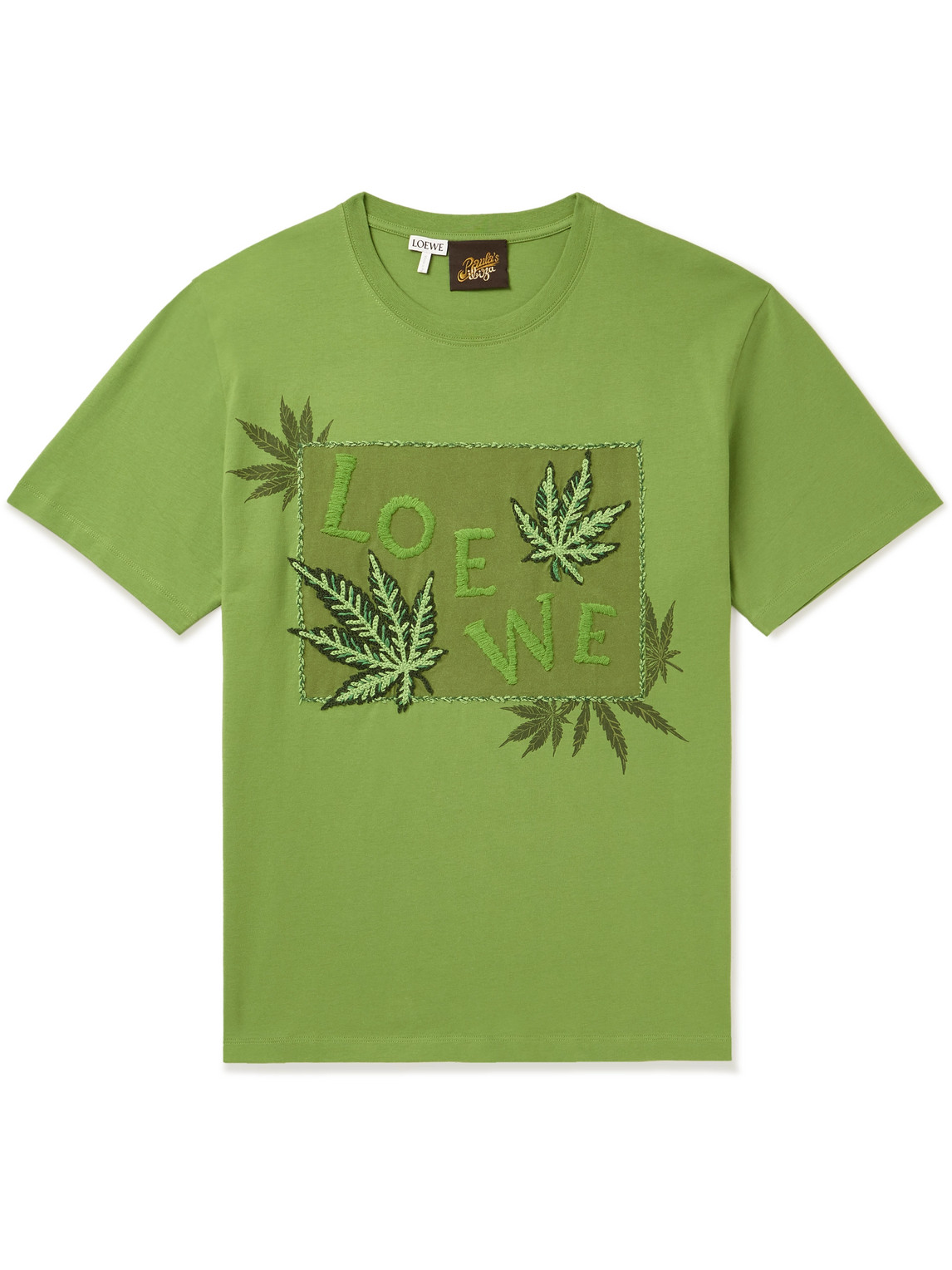 Paula's Ibiza Logo-Embroidered Cotton-Jersey T-Shirt