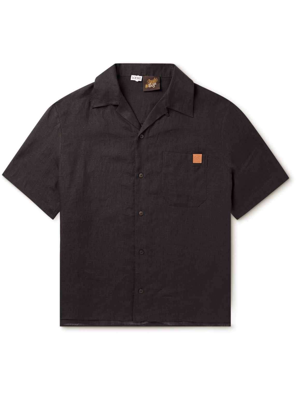 Loewe Bowling Collar Shirt In Black