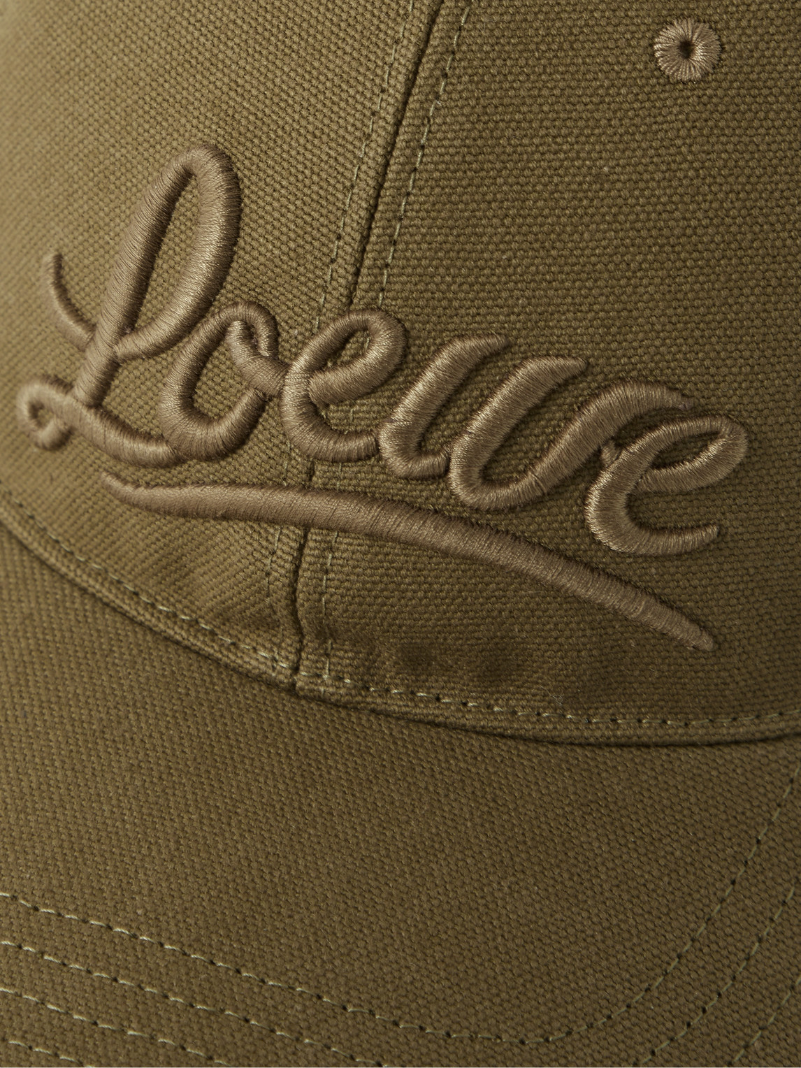 Shop Loewe Paula's Ibiza Logo-embroidered Cotton-canvas Baseball Cap In Green