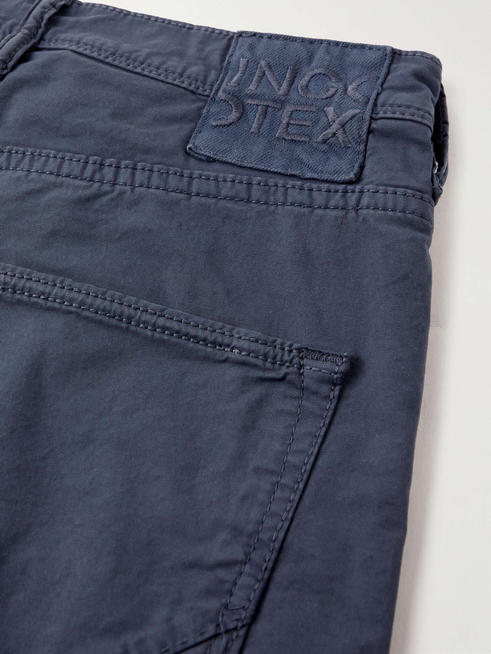 INCOTEX Straight-Leg Cotton-Blend Gabardine Shorts