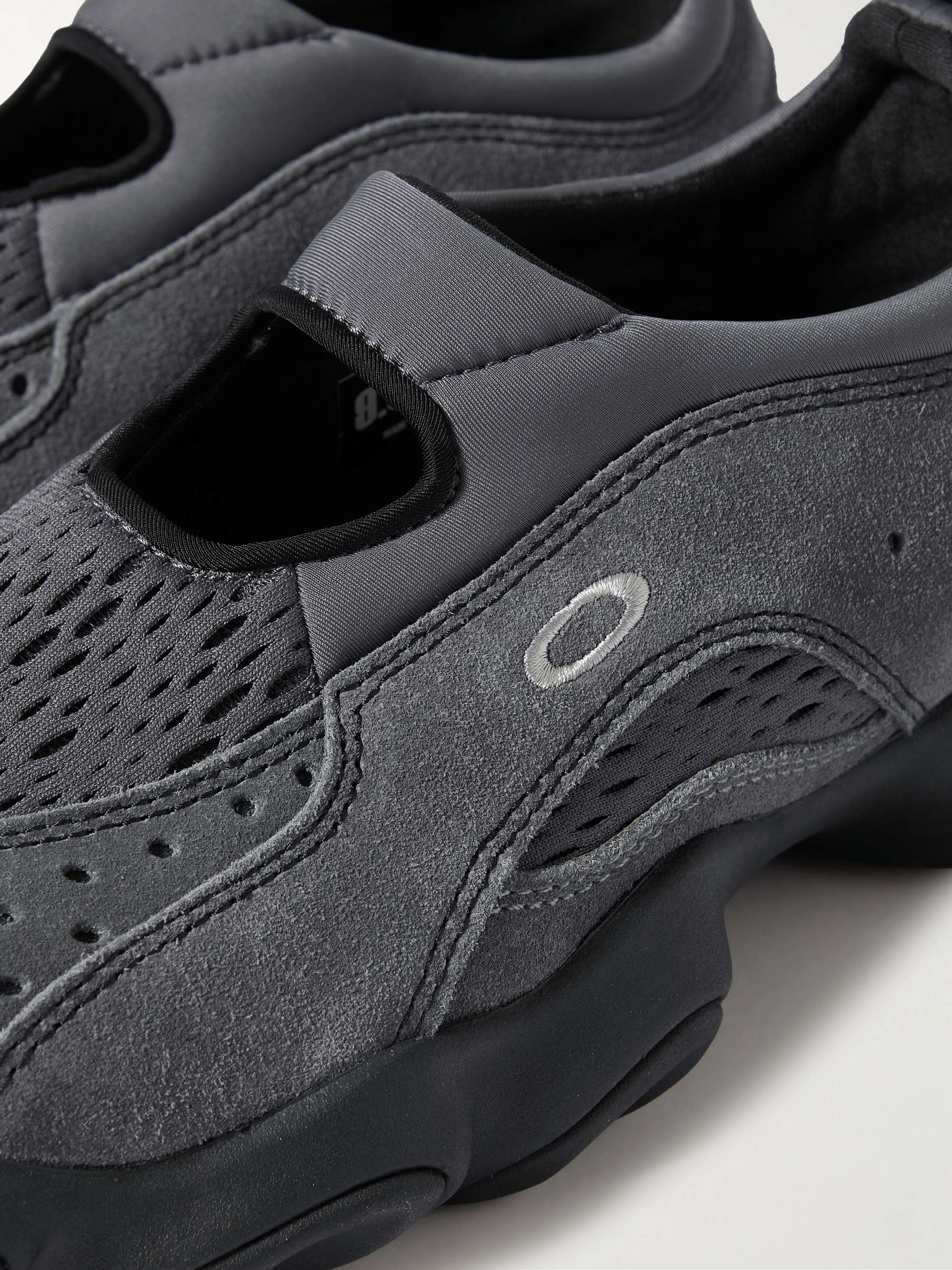 OAKLEY FACTORY Suede, Mesh and Stretch-Knit Slip-On Sneakers
