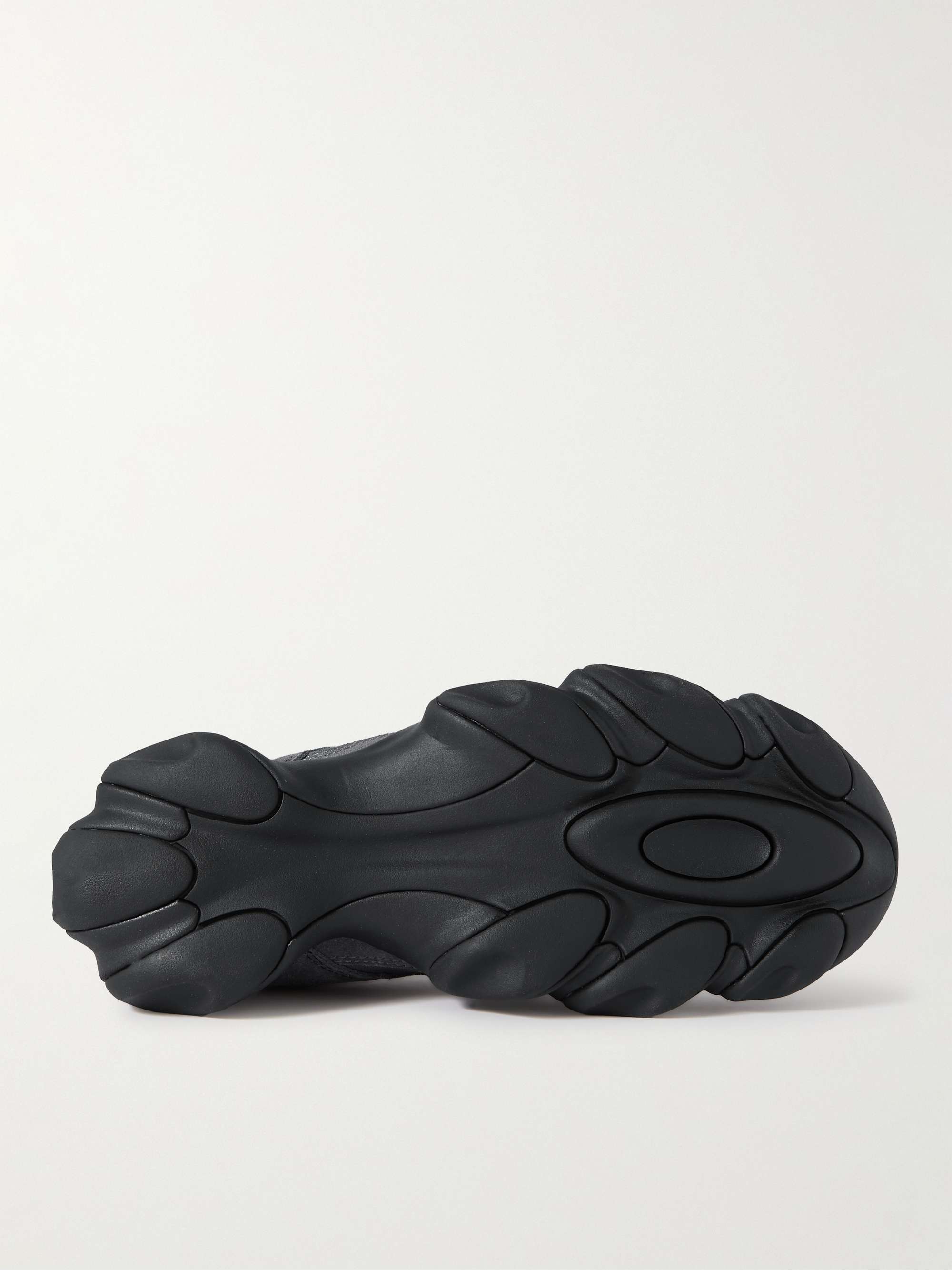 OAKLEY FACTORY Suede, Mesh and Stretch-Knit Slip-On Sneakers