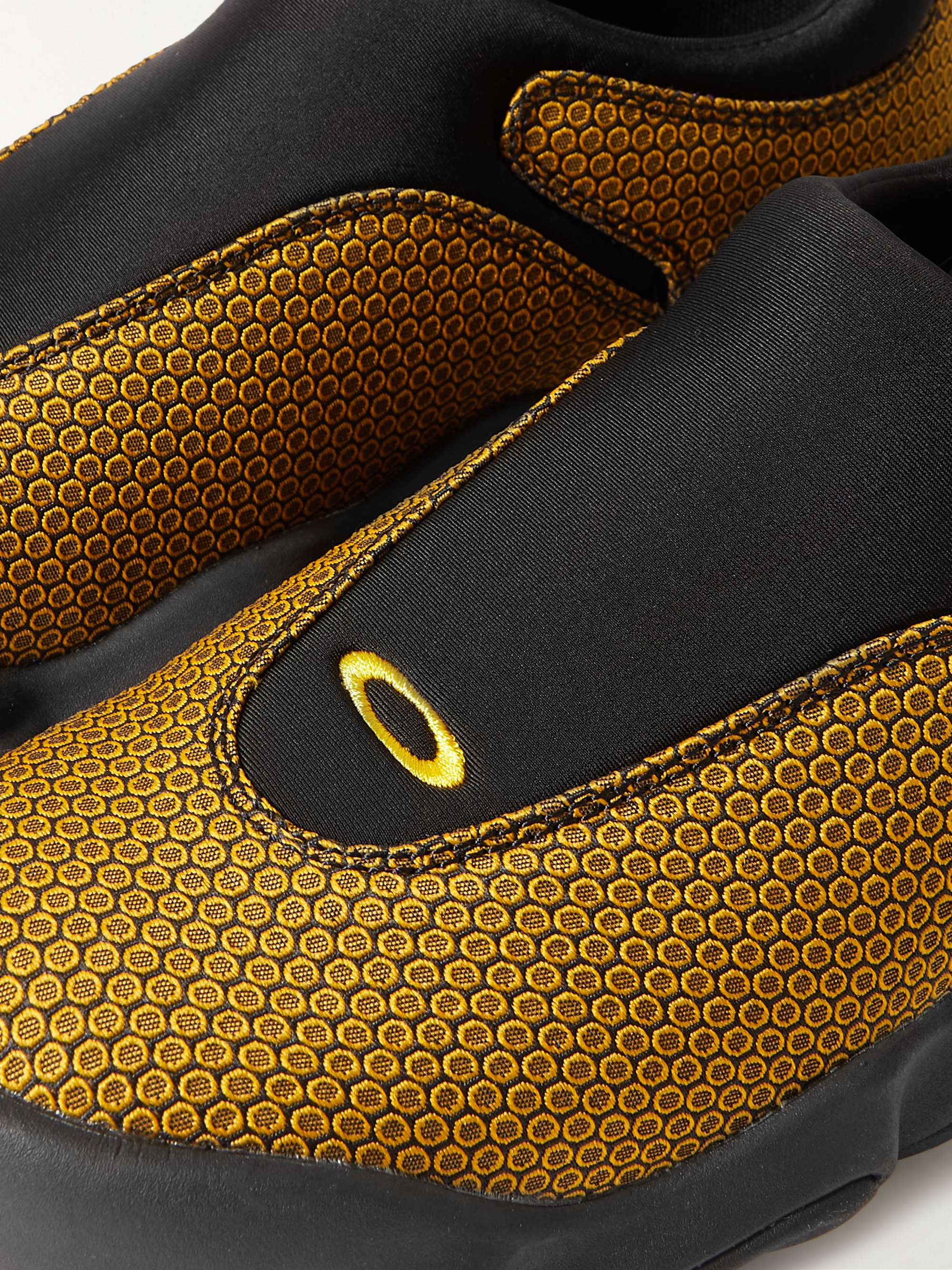 OAKLEY FACTORY + Brain Dead Textured-Suede and Stretch-Knit Slip-On Sneakers