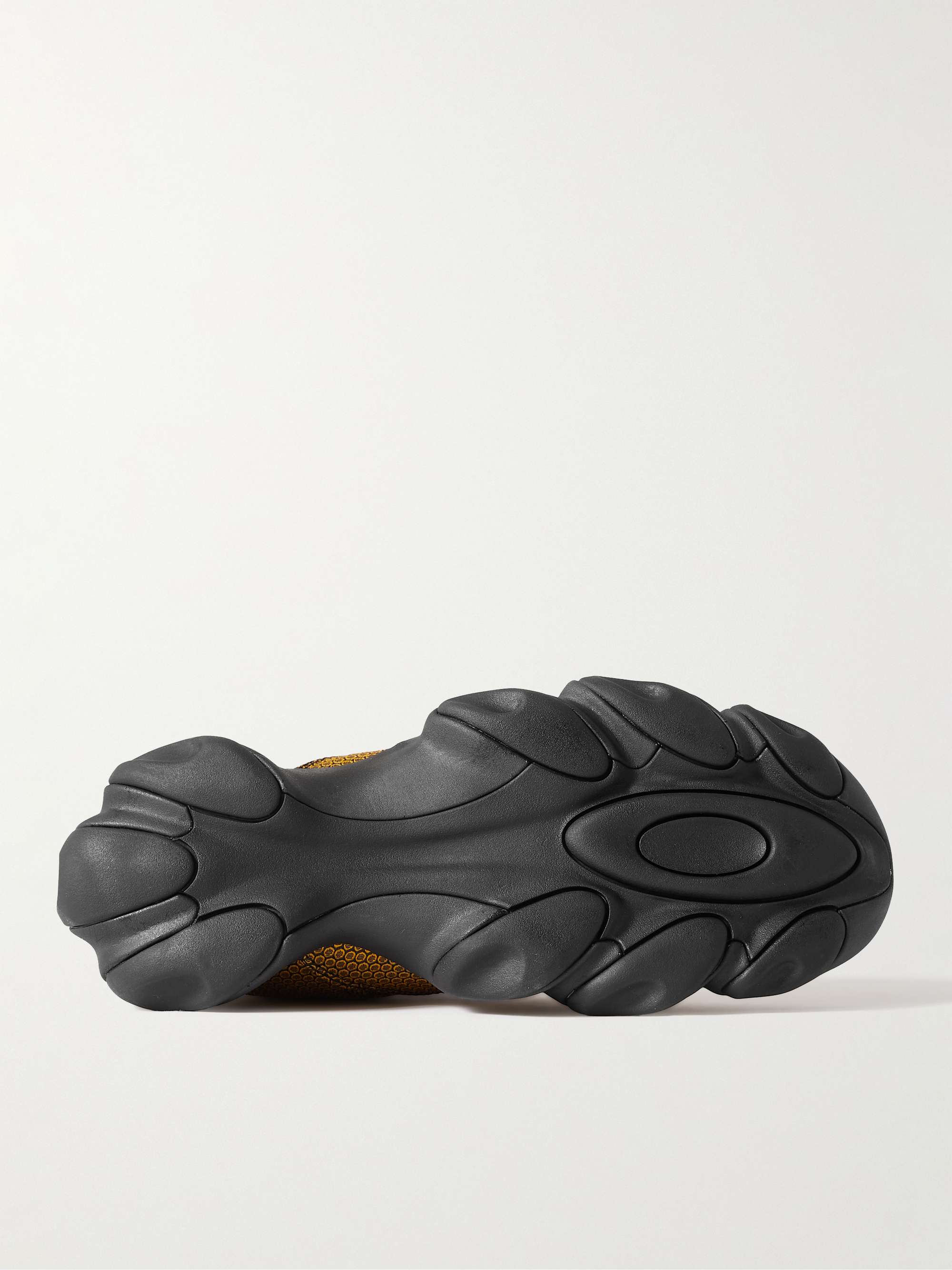 OAKLEY FACTORY + Brain Dead Textured-Suede and Stretch-Knit Slip-On Sneakers