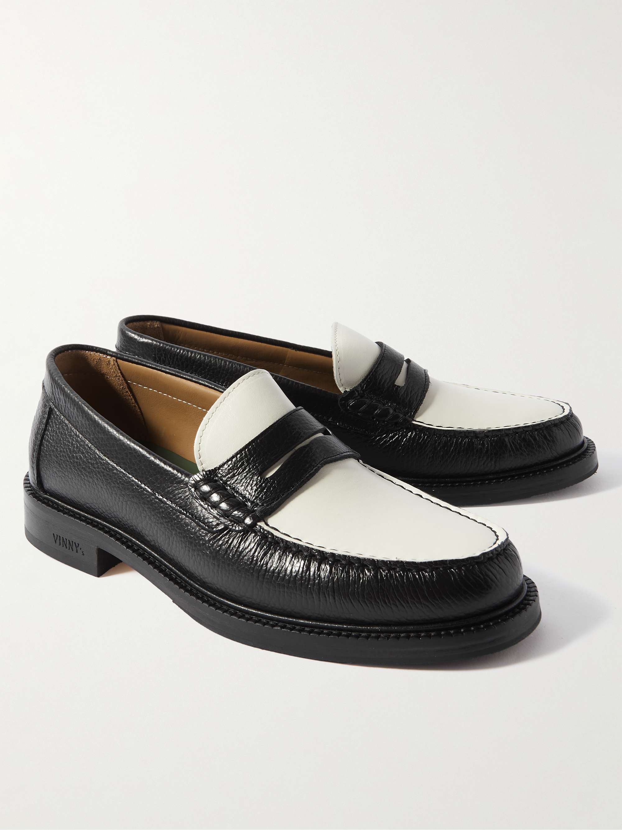 VINNY'S Yardee Leather Penny Loafers for Men | MR PORTER