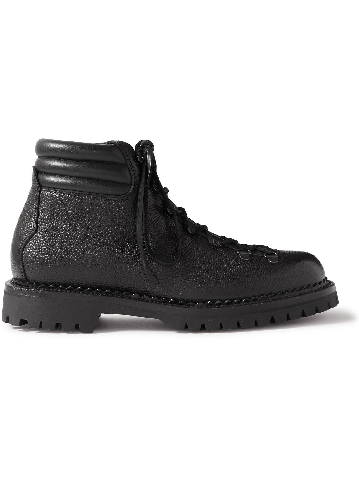 Yuketen Vettore Full-grain Leather Lace-up Boots In Black