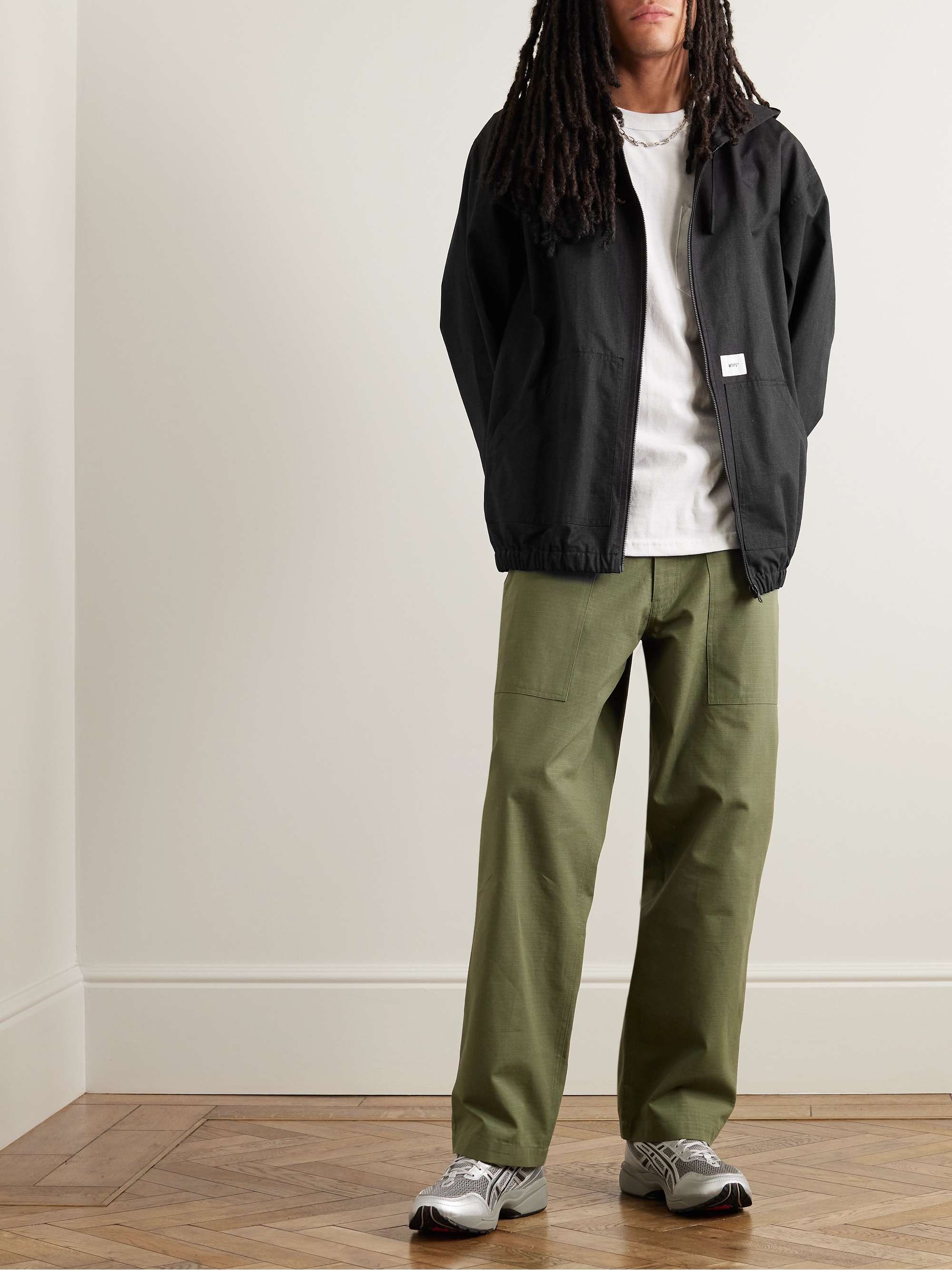 Logo-Appliquéd Cotton-Poplin Hooded Jacket