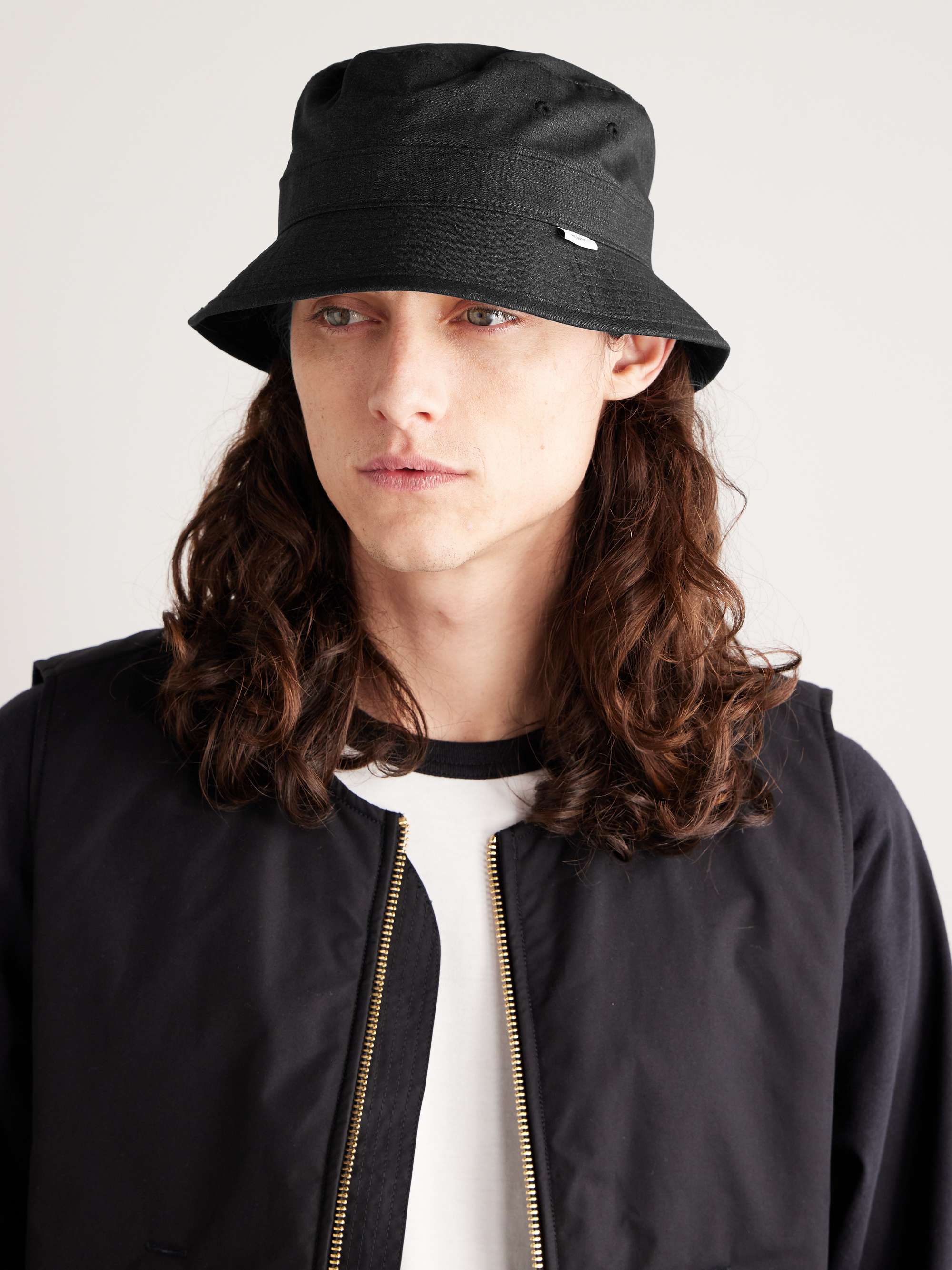 Logo-Appliquéd Cotton-Ripstop Bucket Hat