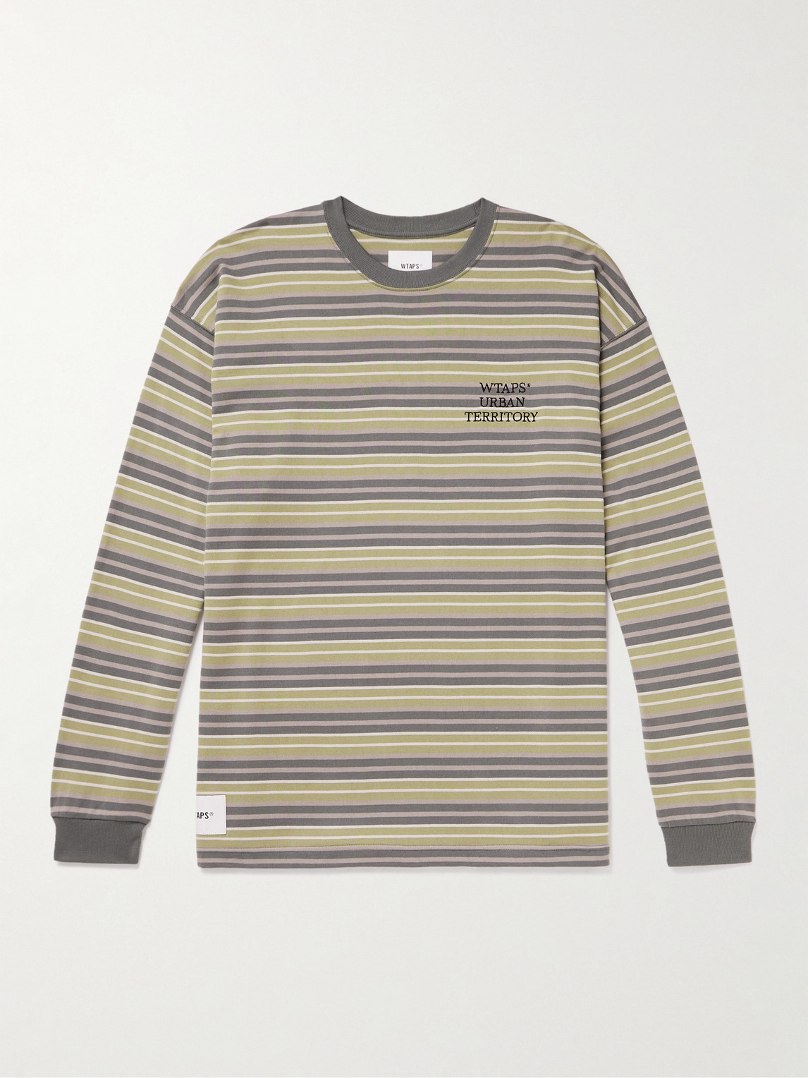 WTAPS – Logo-Embroidered Striped Cotton-Jersey T-Shirt