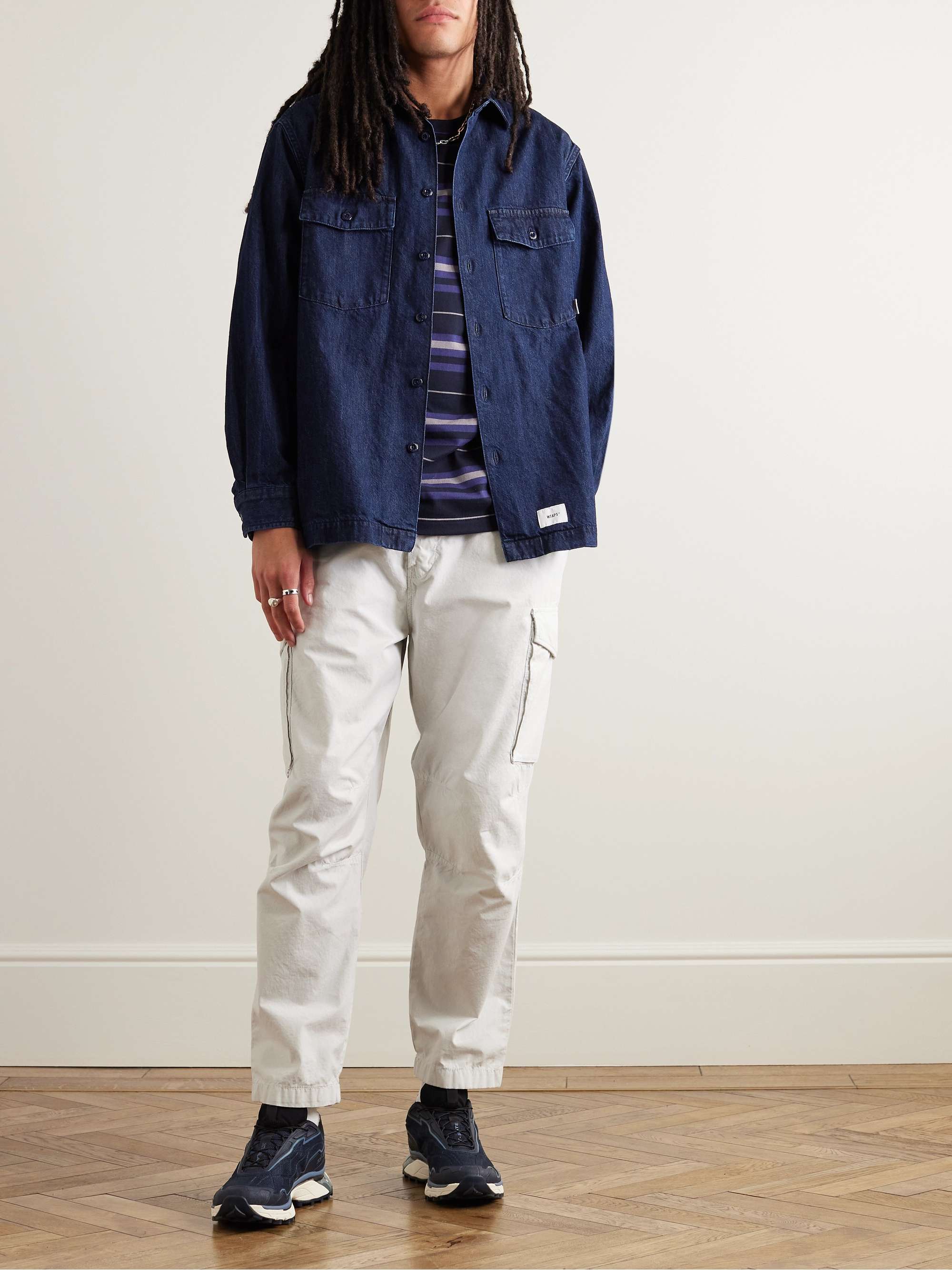 WTAPS® Logo Appliquéd Denim Shirt for Men   MR PORTER