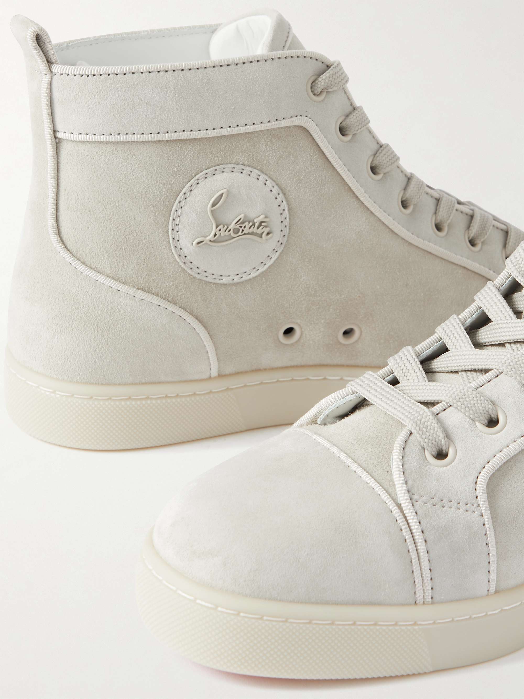 Christian Louboutin Louis Orlato Suede High-Top Sneakers