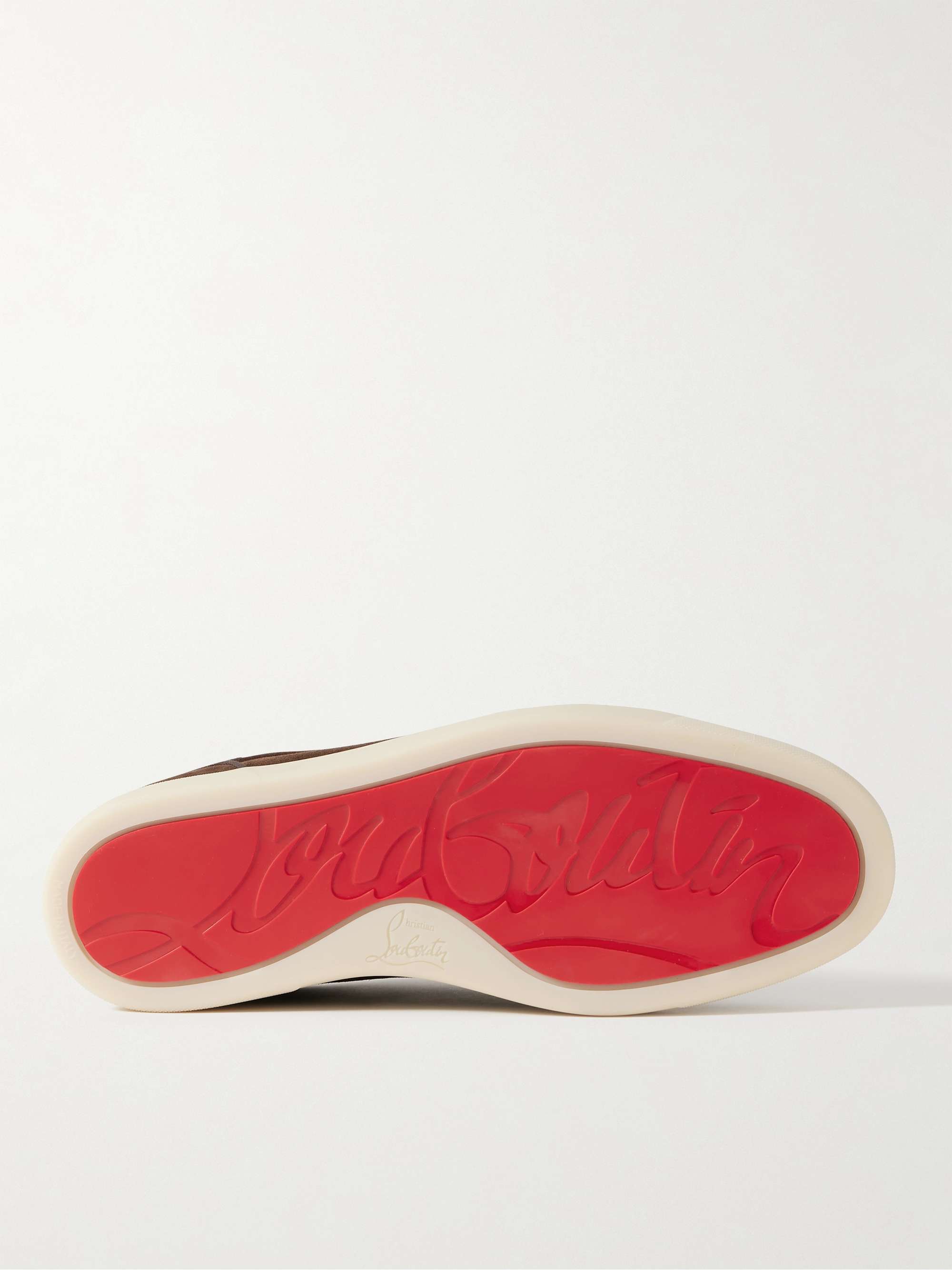 CHRISTIAN LOUBOUTIN Louis Junior Suede Sneakers for Men | MR PORTER